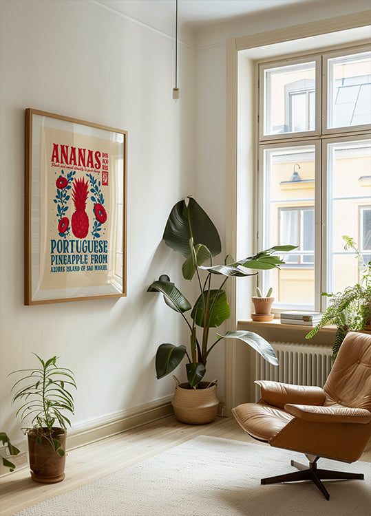 Pineapple kitchen print Poster