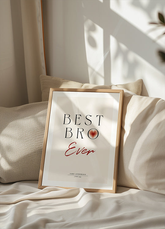 Best Bro Ever Personalized Poster