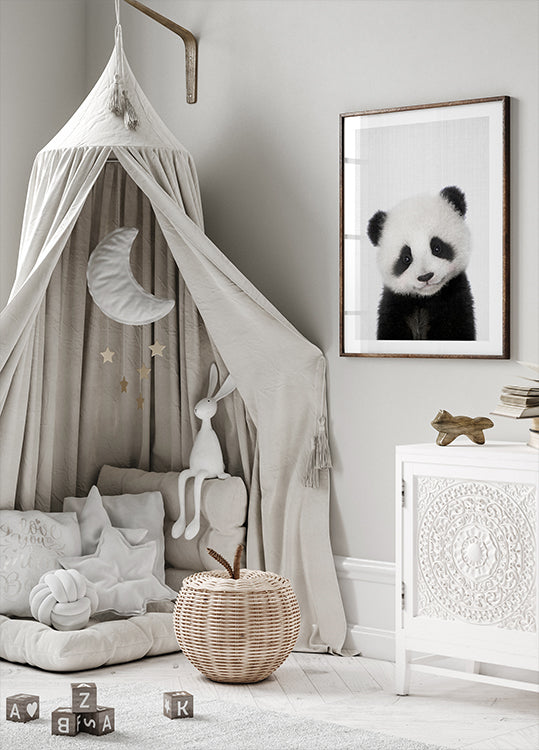 Peekaboo Baby Panda Poster