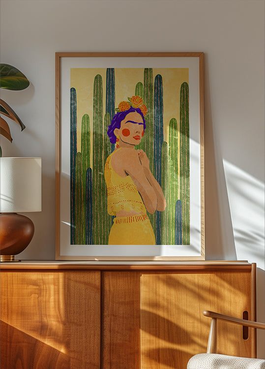 Frida and cacti