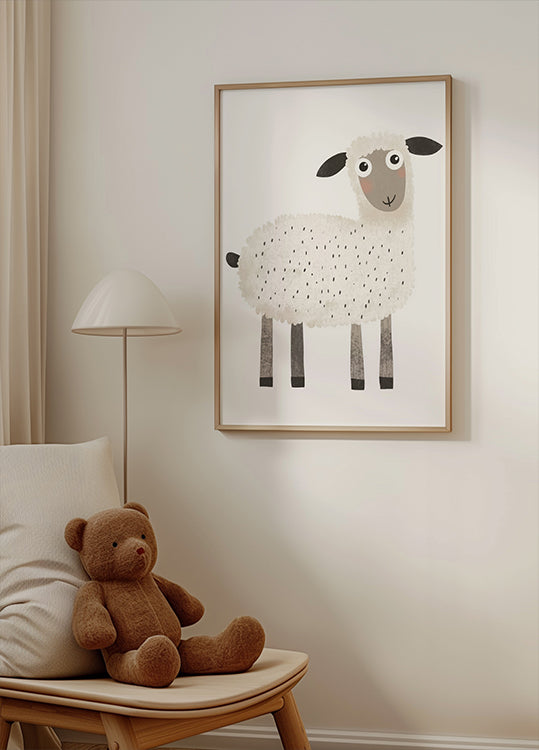 Smiling Sheep Poster