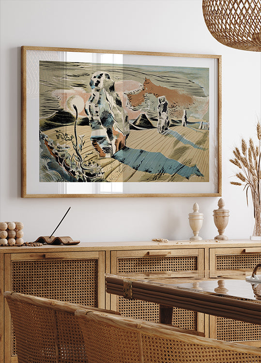 Avebury, surreal landscape by Paul Nash Poster
