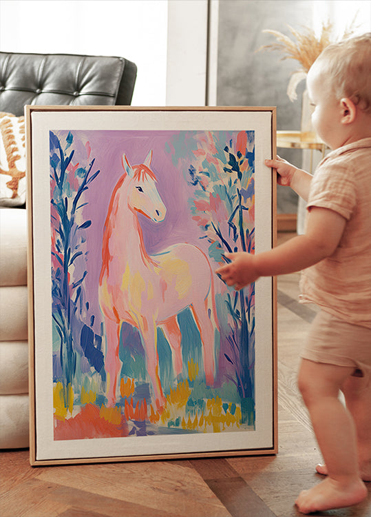 Colorful Horse Poster