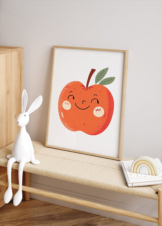 Smiling Apple Poster