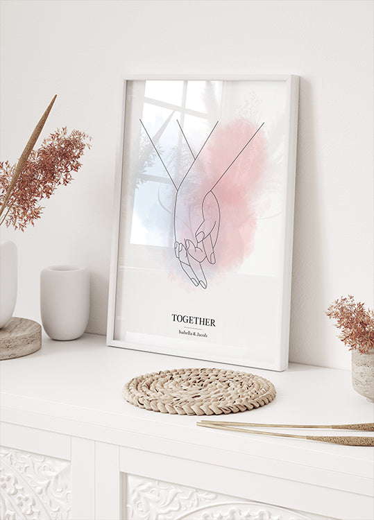Personalized Holding Hands Poster