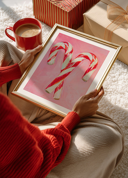 Candy Cane Delight Poster