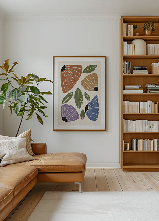 Abstract Flowers Poster