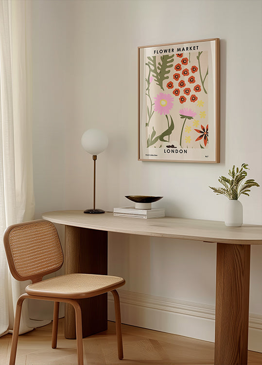 Flower Market London Poster