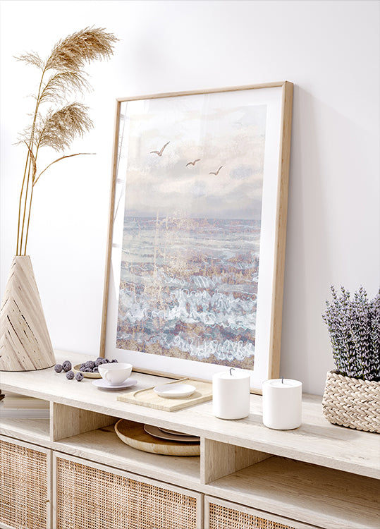 Watercolor Seascape Serenity Poster