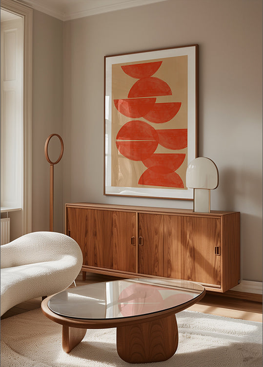 Crimson Symmetry Poster