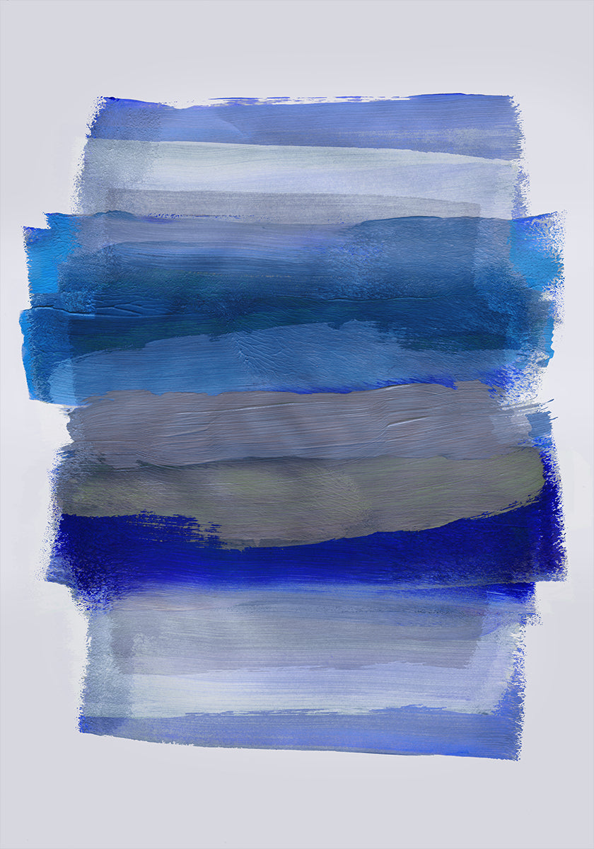 Abstract Brush Strokes 45Y Poster