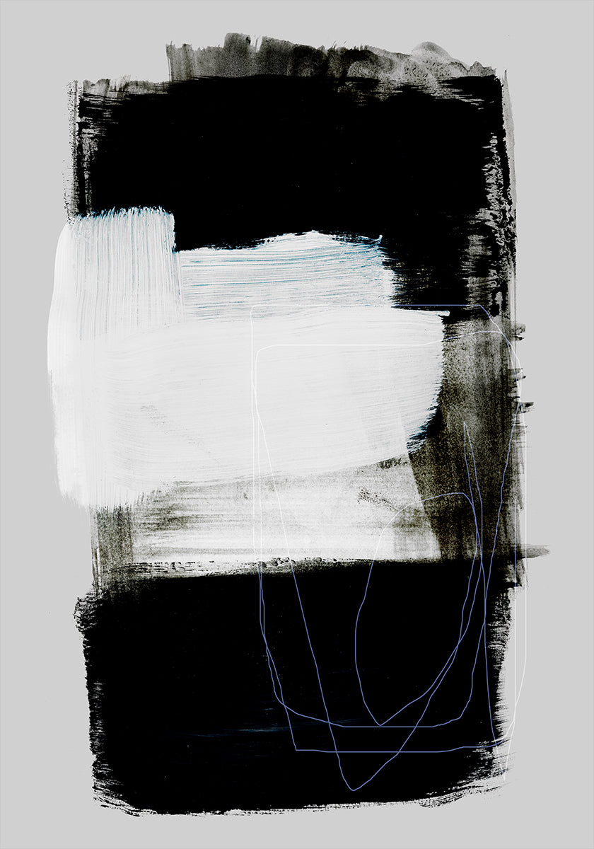 Abstract Brush Strokes 130 Poster