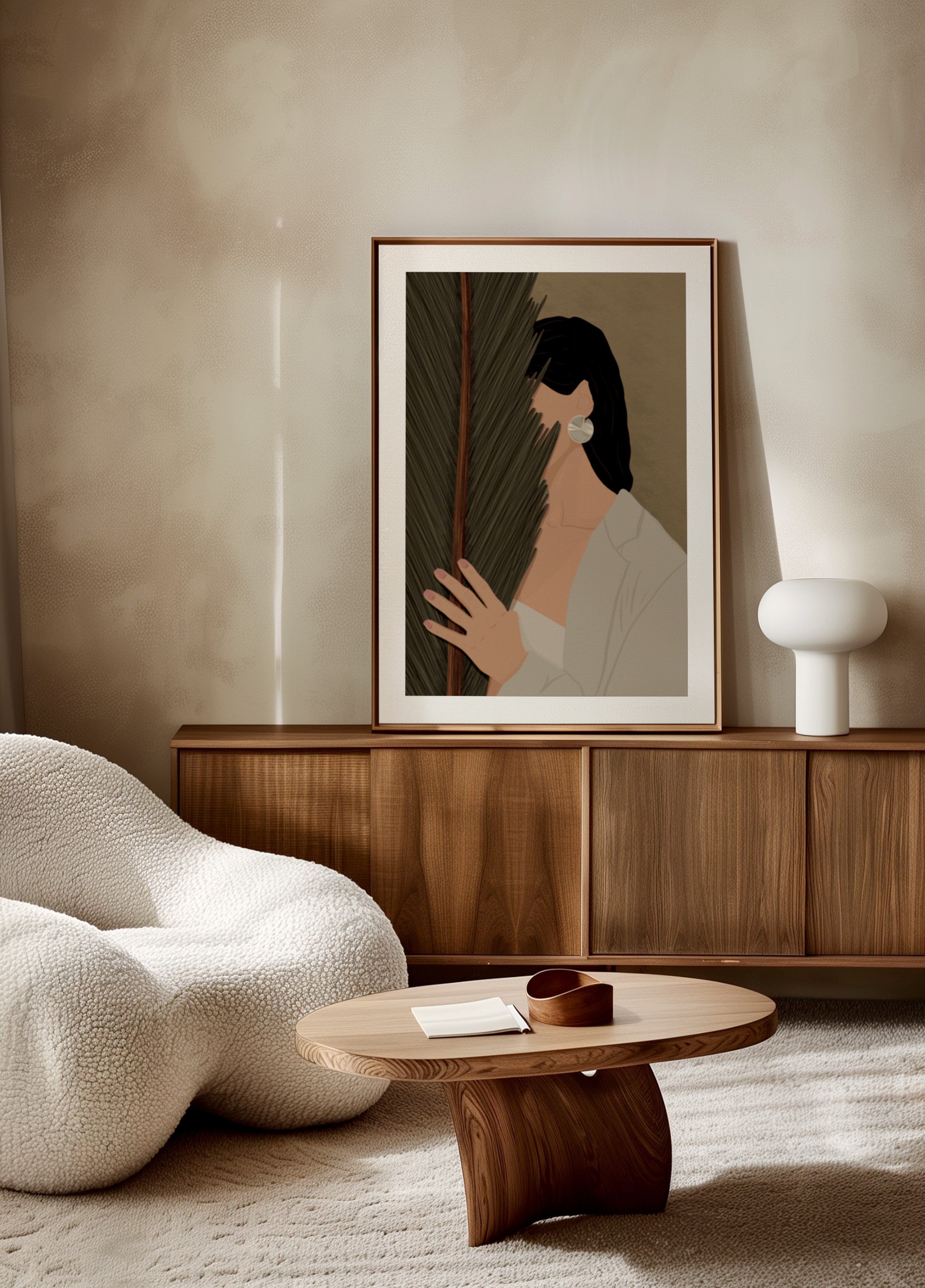 Serene Palm Woman