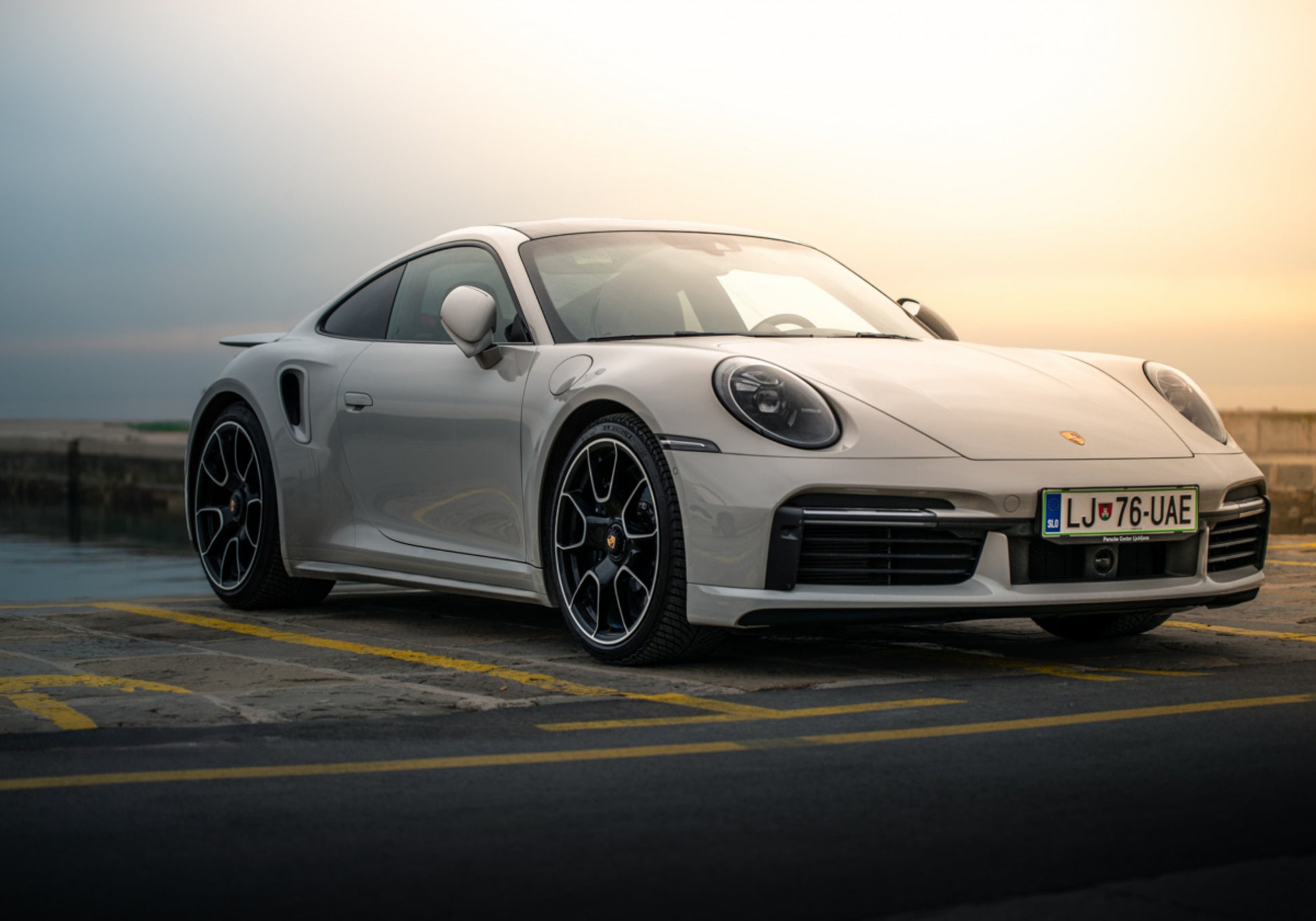 Modern Sports Car Sunset