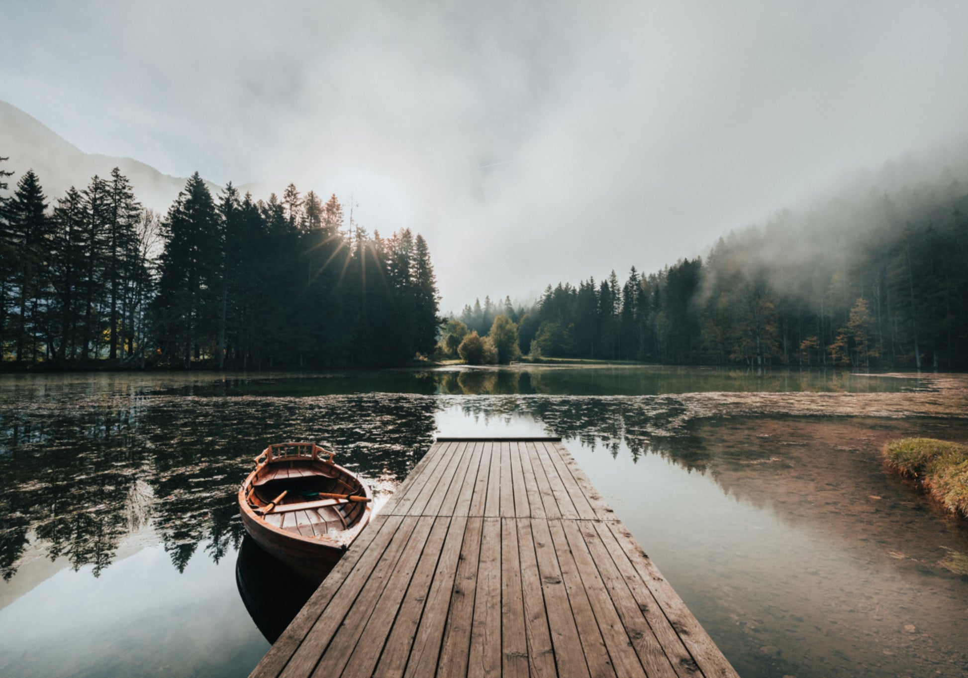 Tranquil Lake Dock