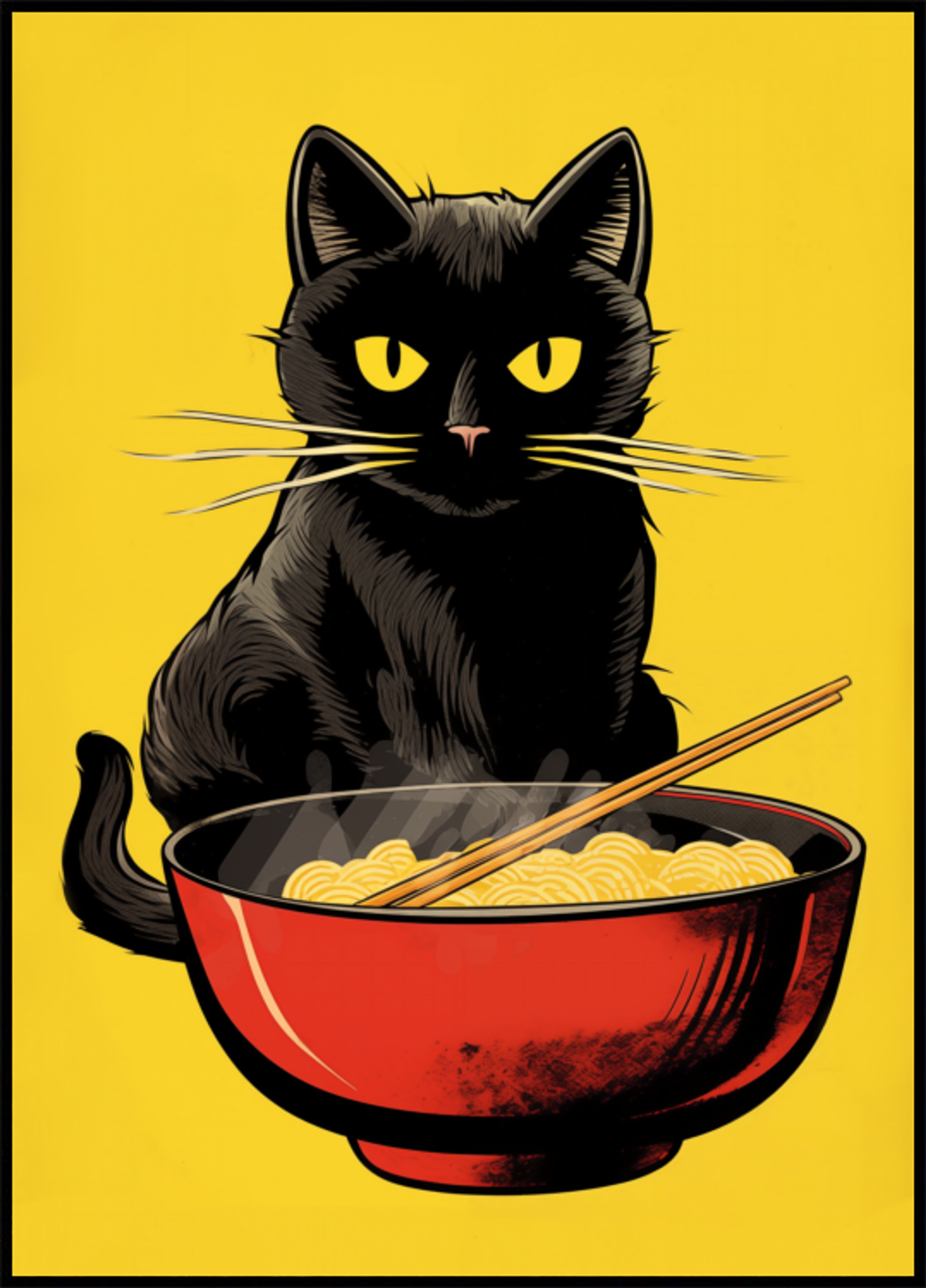 Black Cat Ramen Bowl