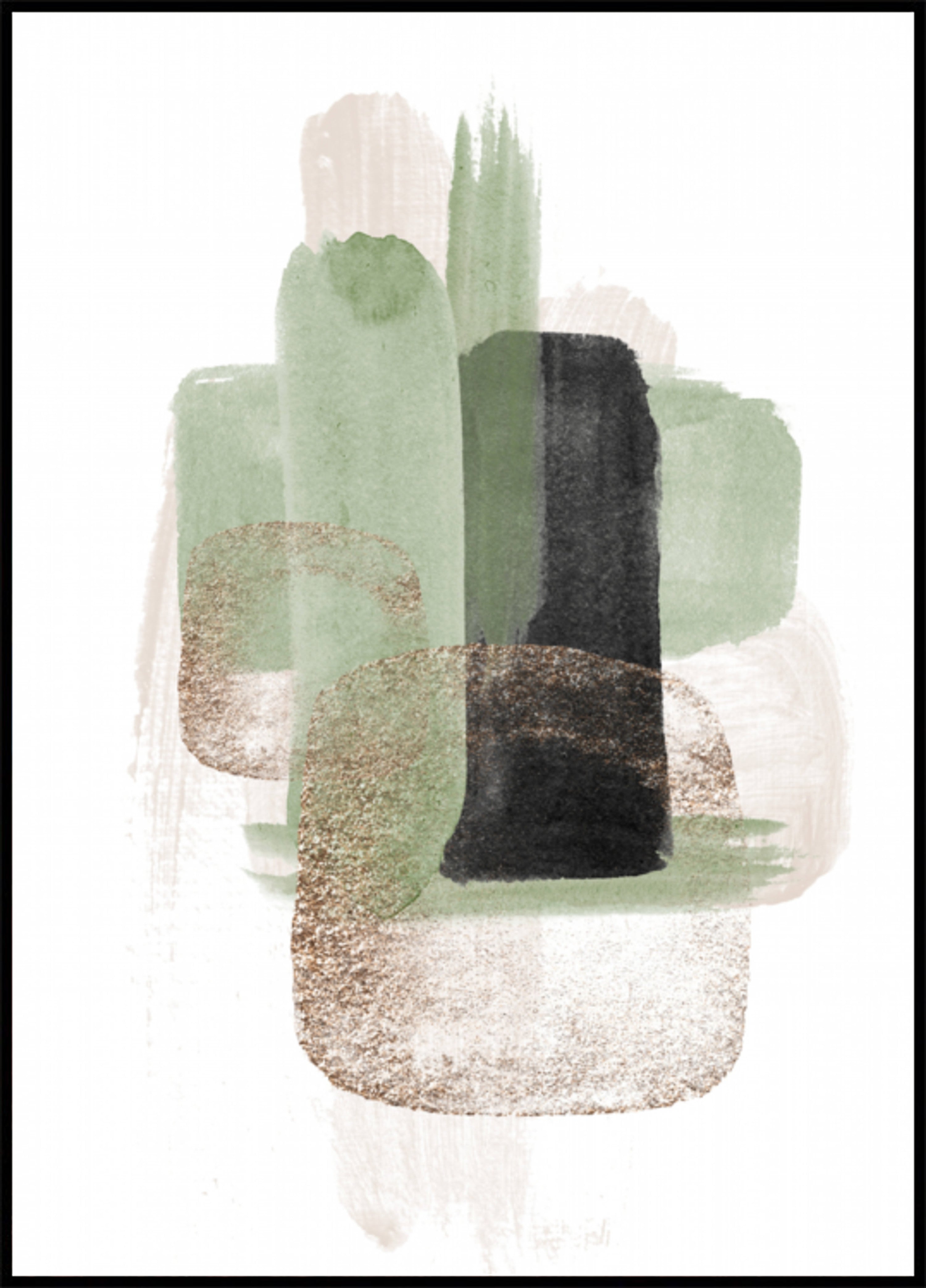 Modern Sage Gold Strokes