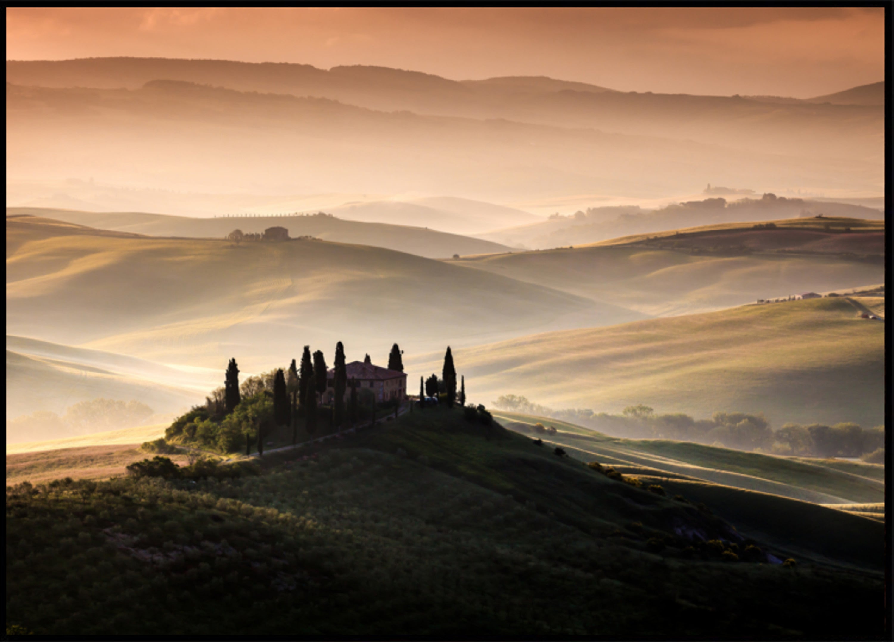 Misty Tuscan Hills