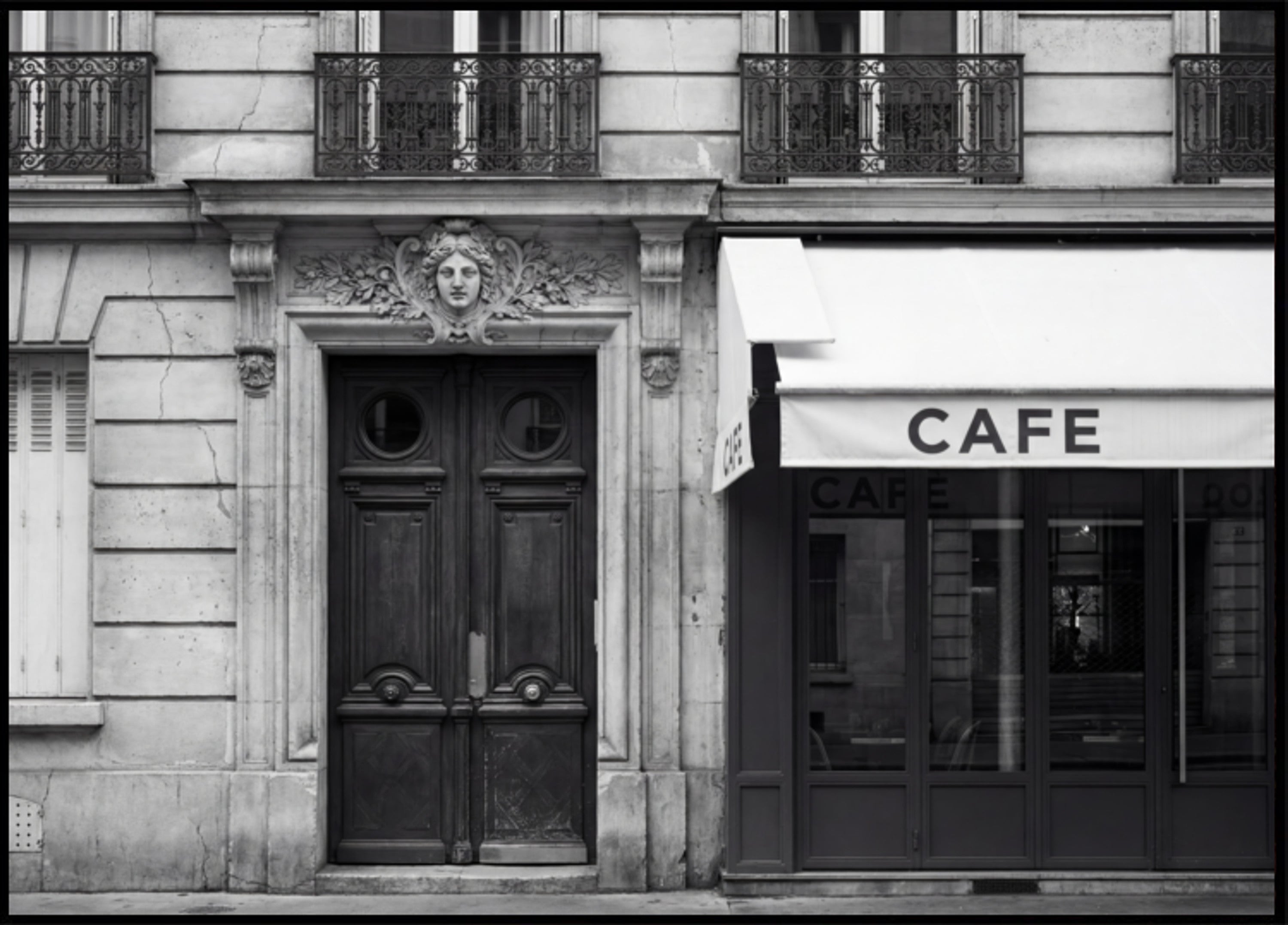 Parisian Cafe Facade