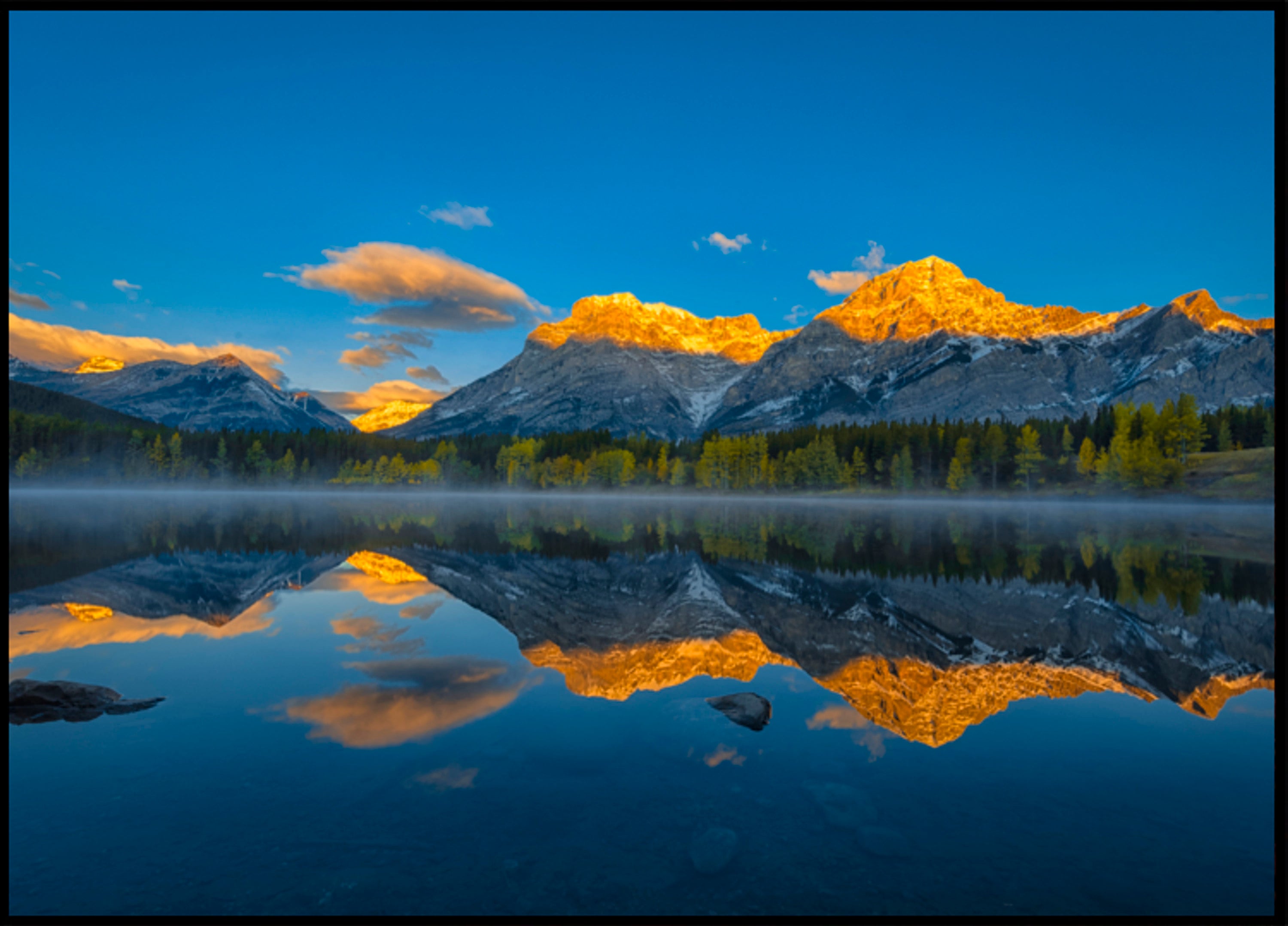Golden Mountain Reflections
