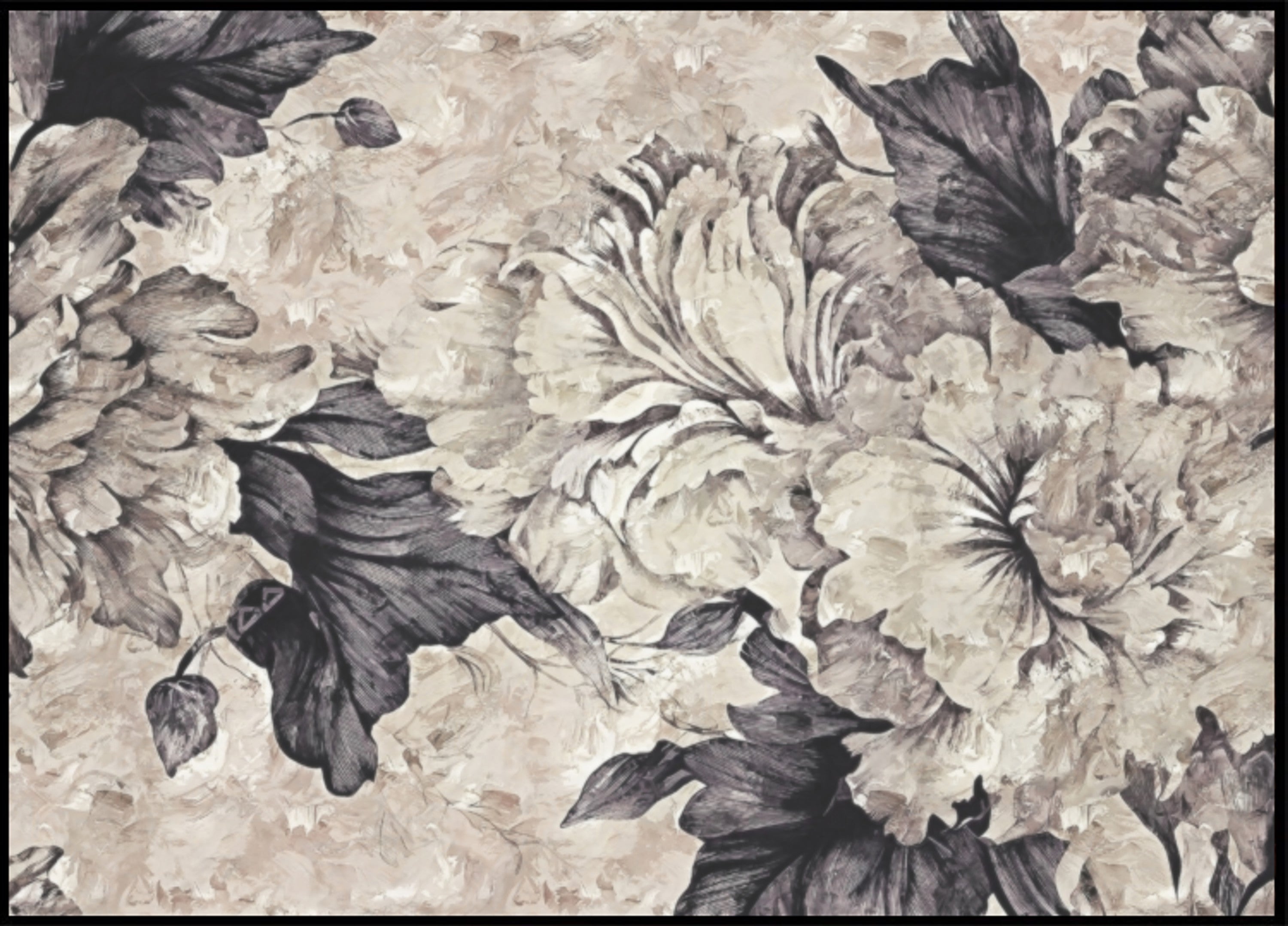 Classic Monochrome Peonies