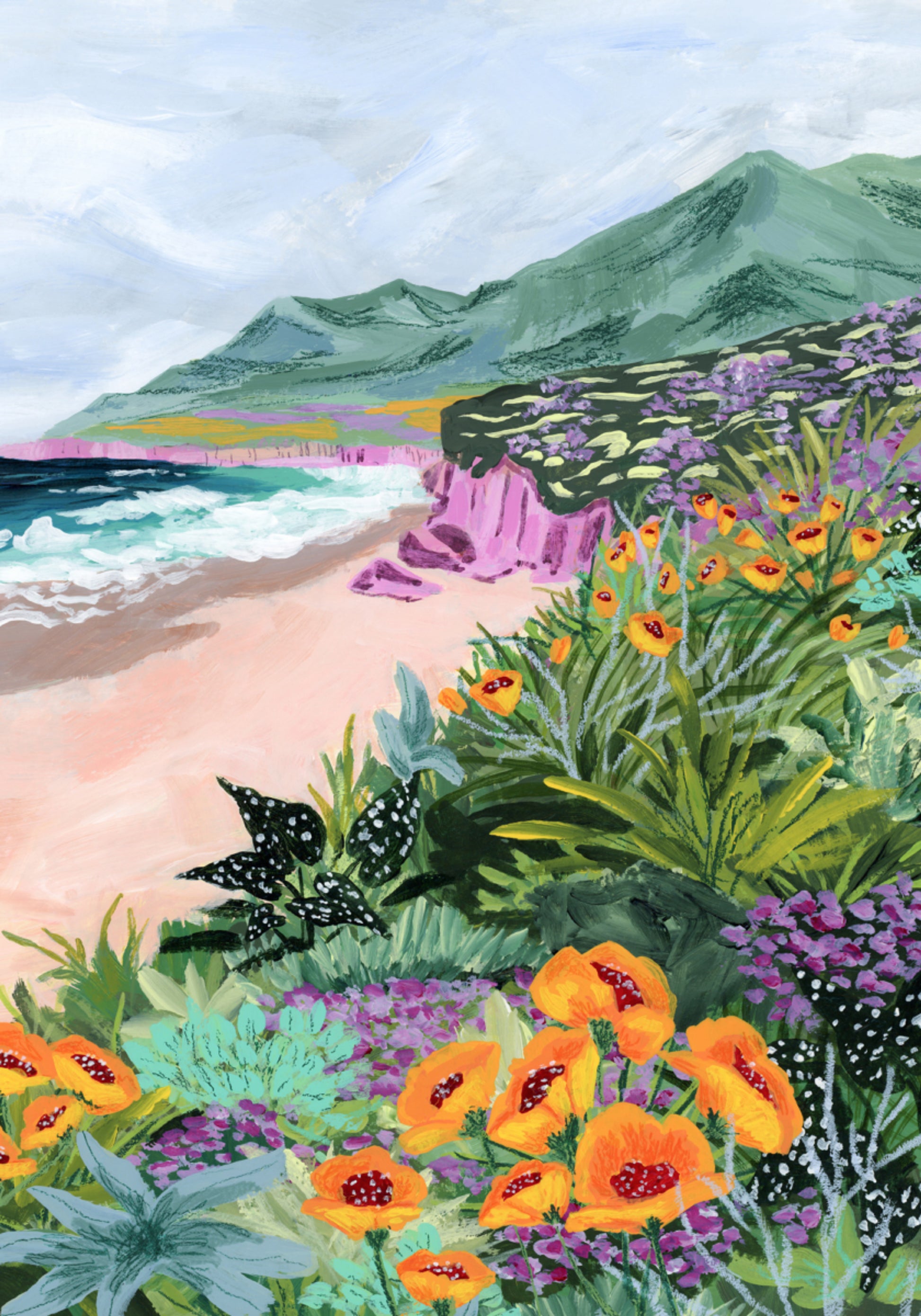 Vibrant Coastal Blooms