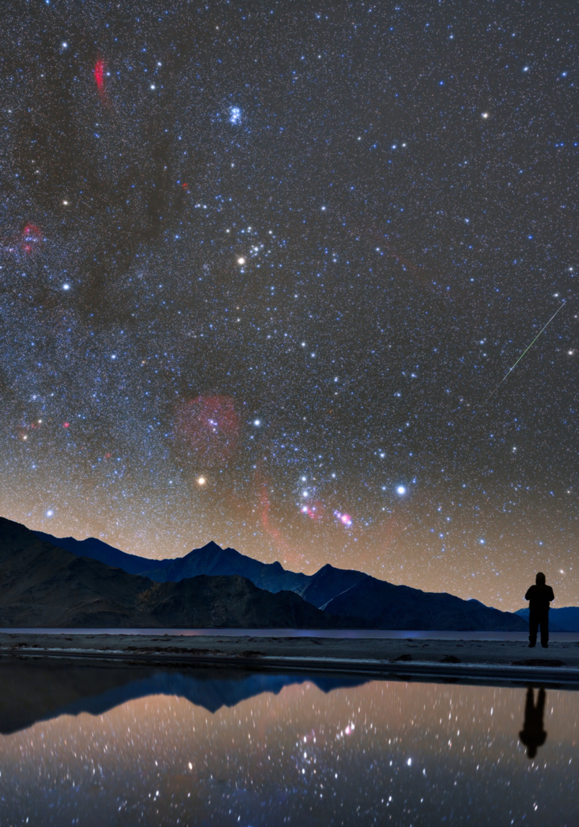 Stargazer Night Sky Reflection