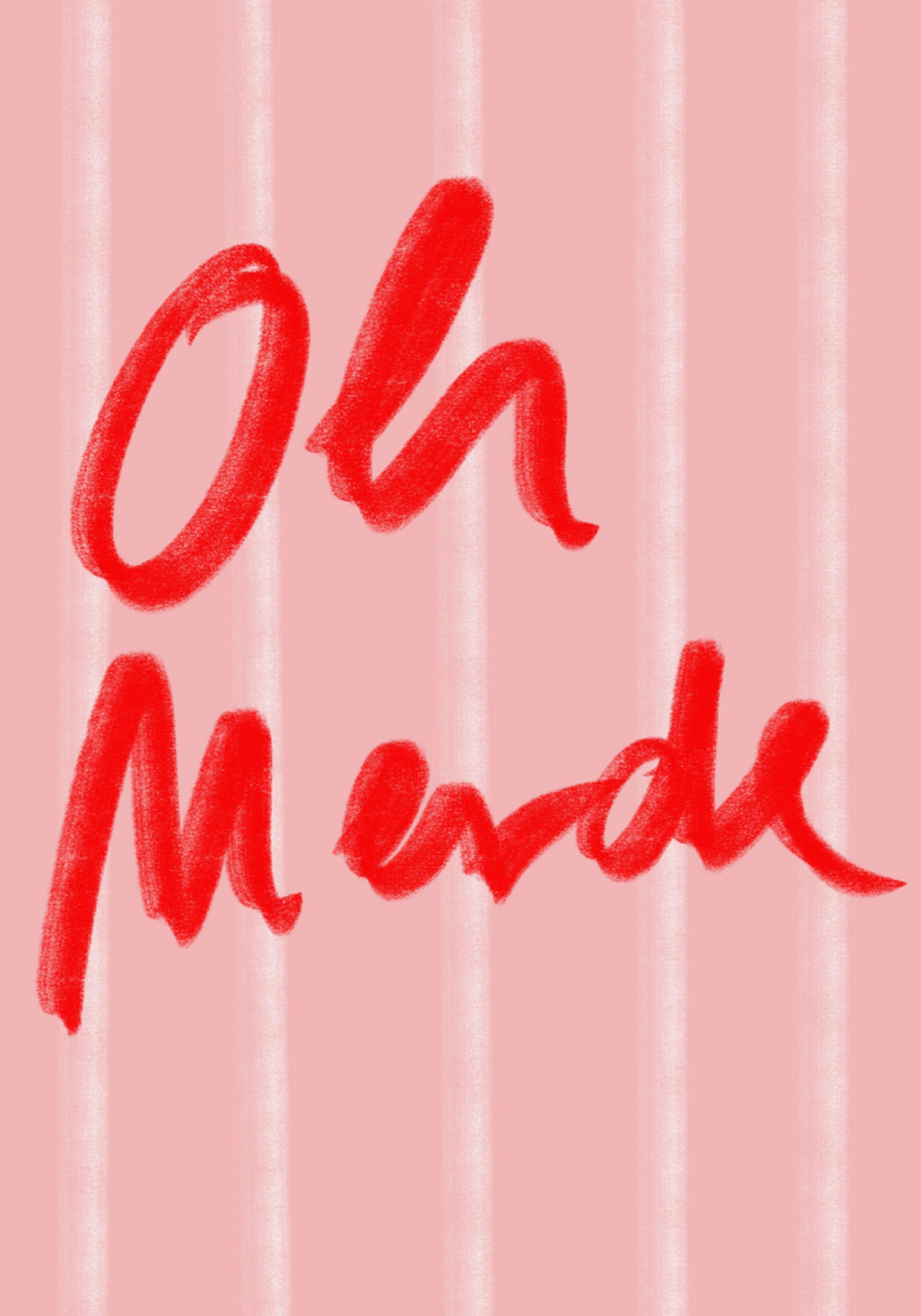 Oh Merde Playful Phrase