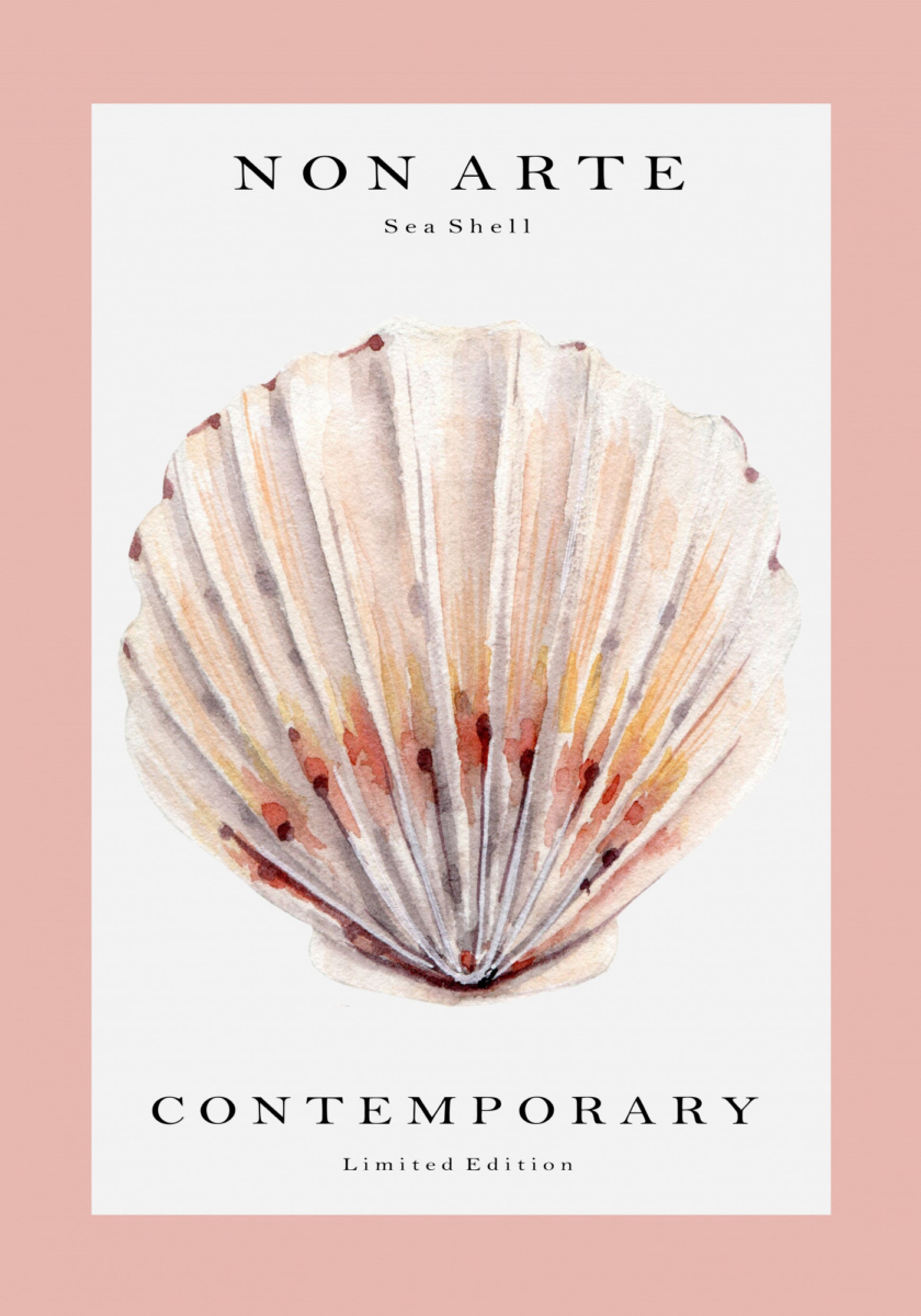 Watercolor Scallop Shell