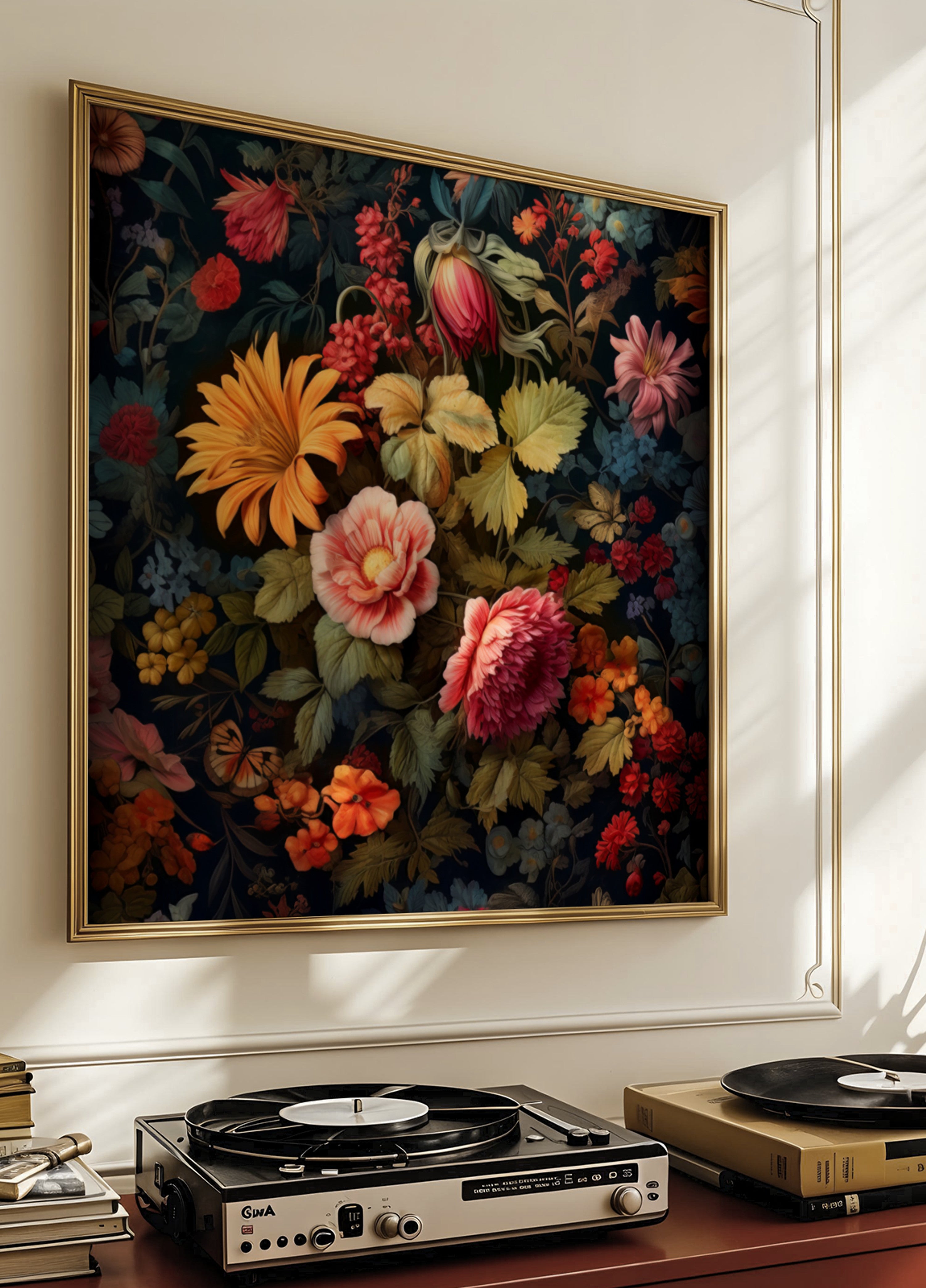 Lush Dark Floral Bloom