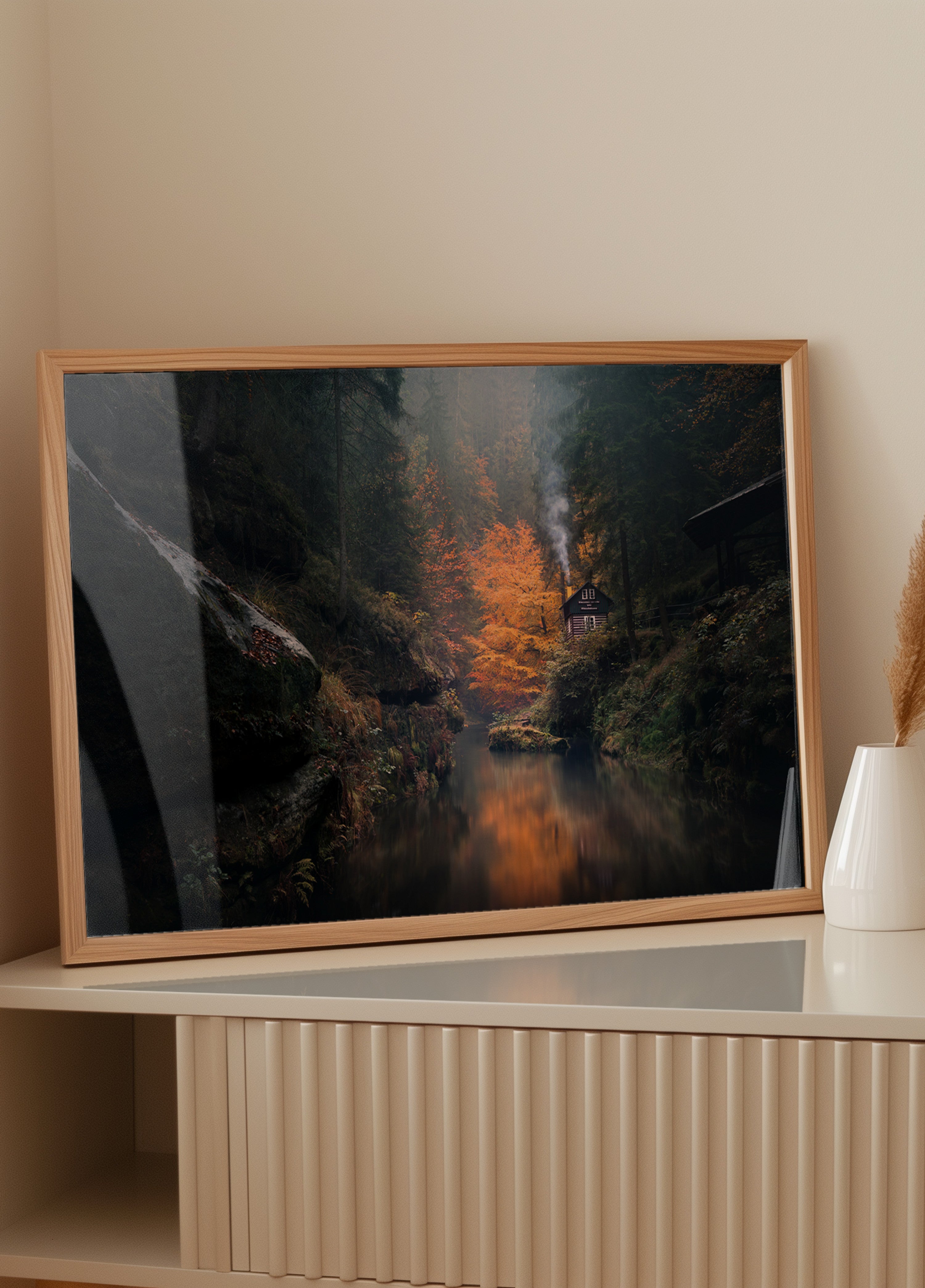 Misty Autumn Cabin
