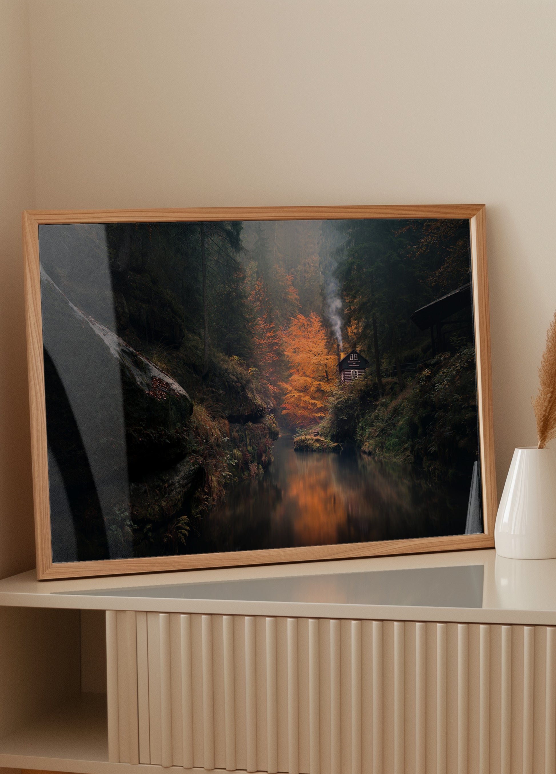 Misty Autumn Cabin