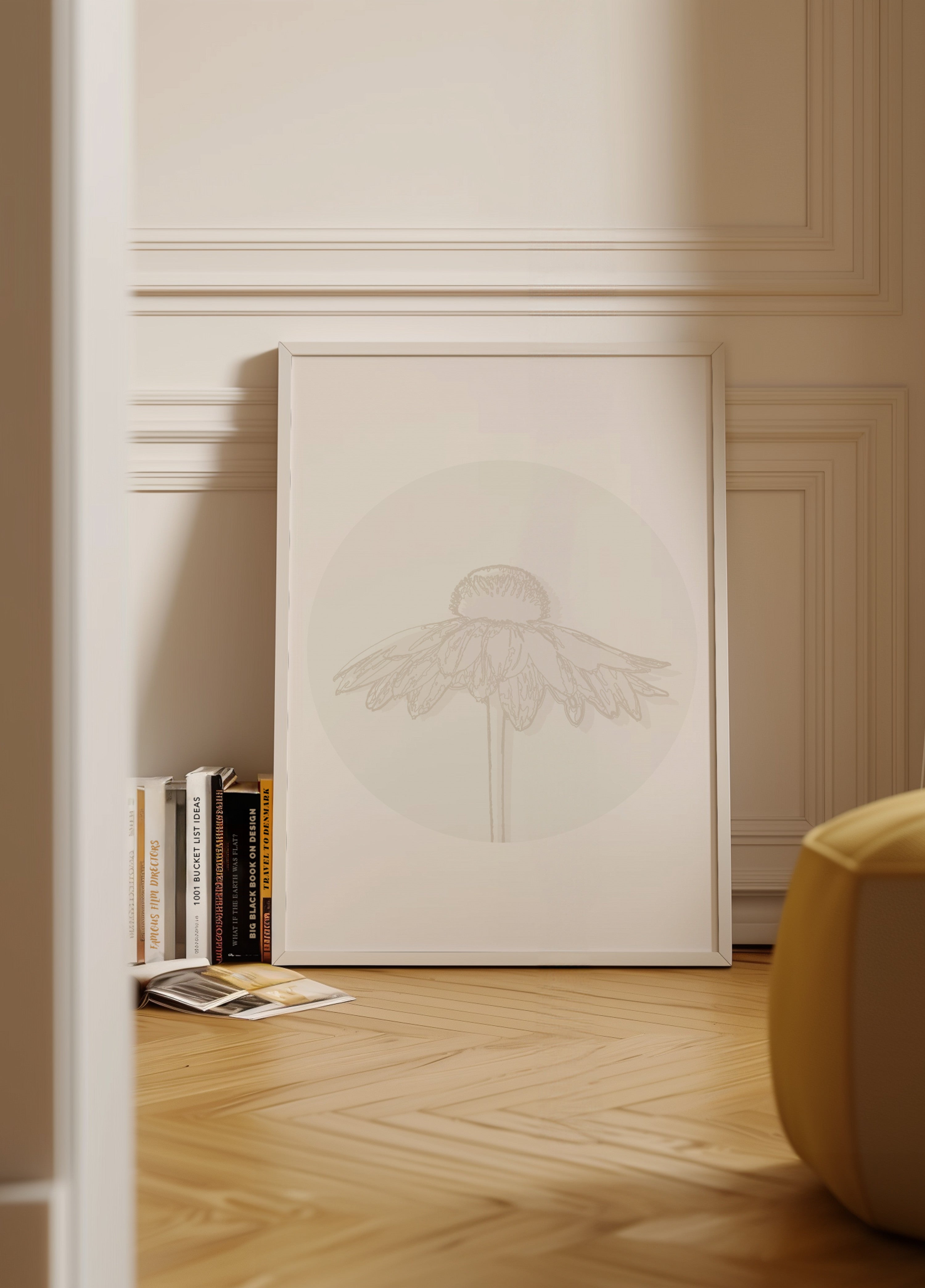 Minimalist Coneflower Bloom