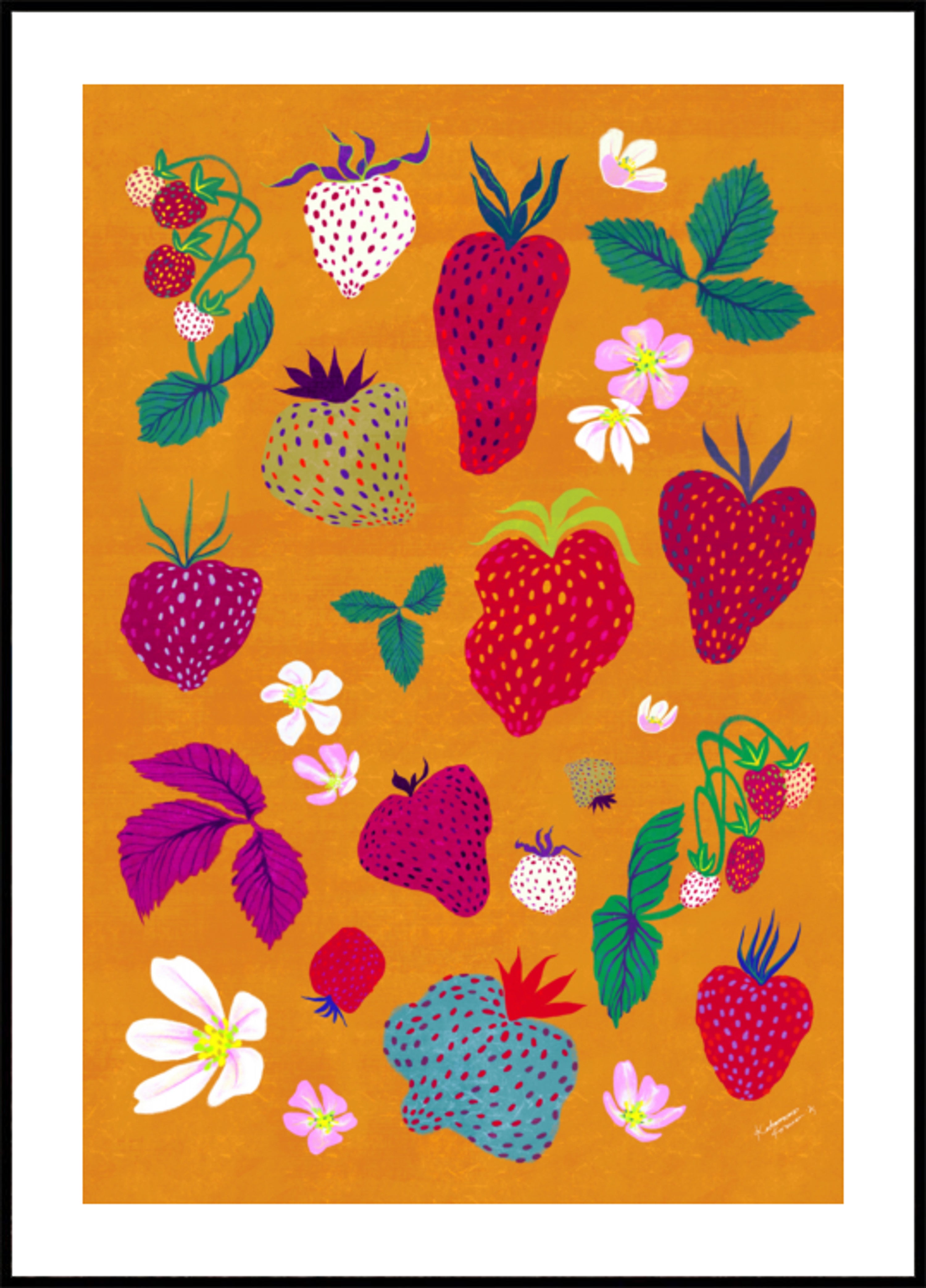 Colorful Strawberry Patch