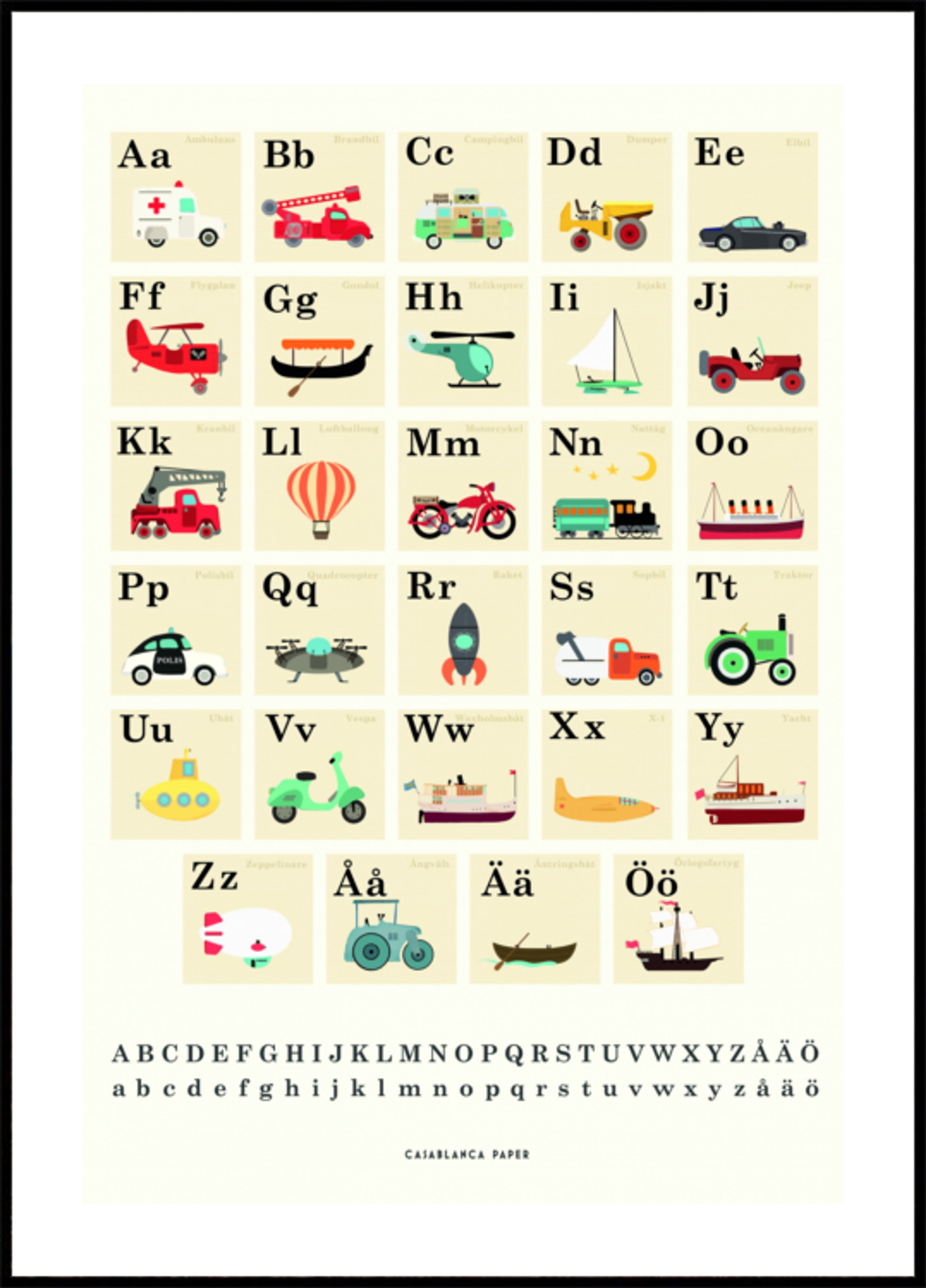 Playful Vehicle Alphabet