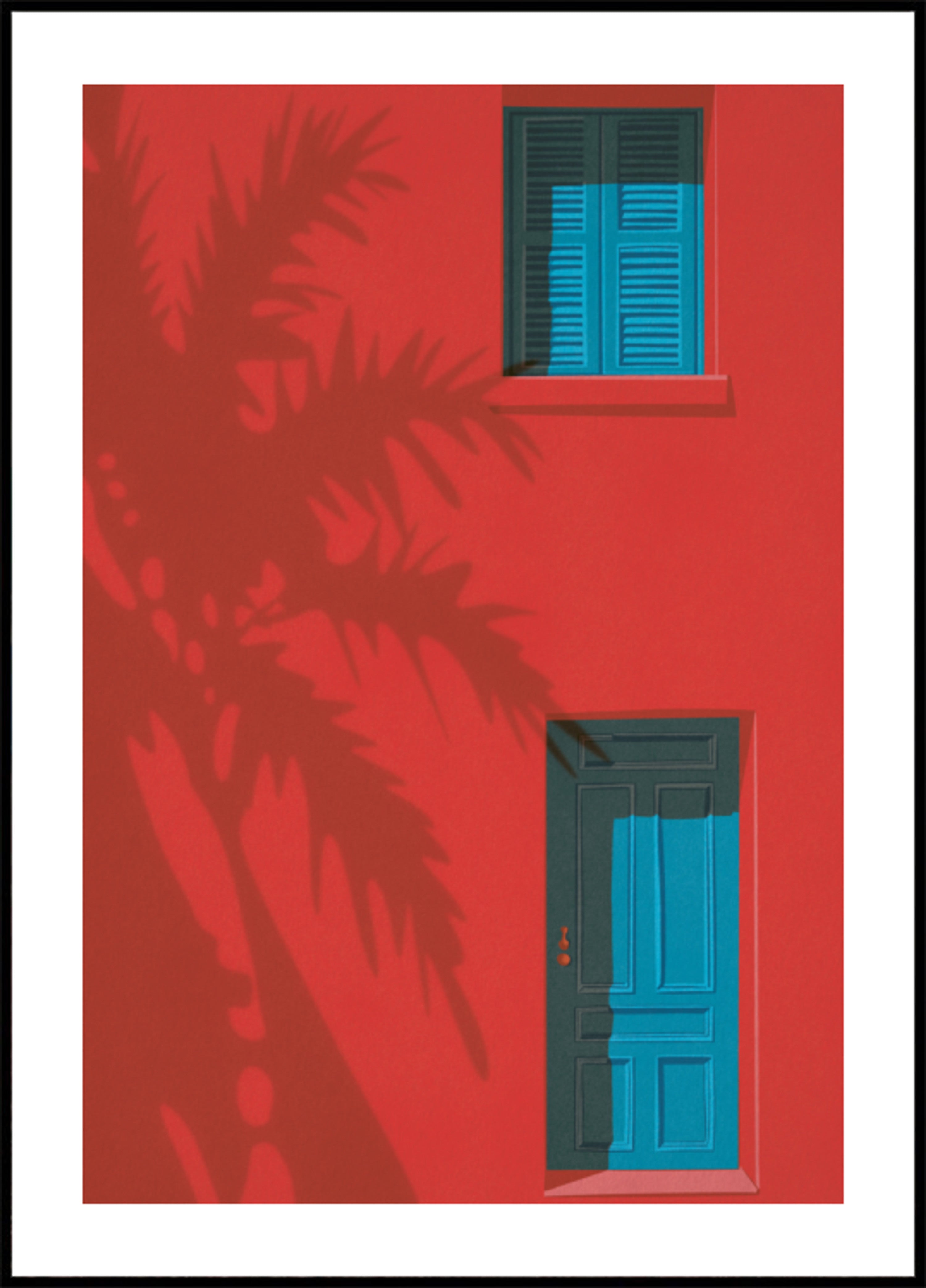 Red Wall Blue Door