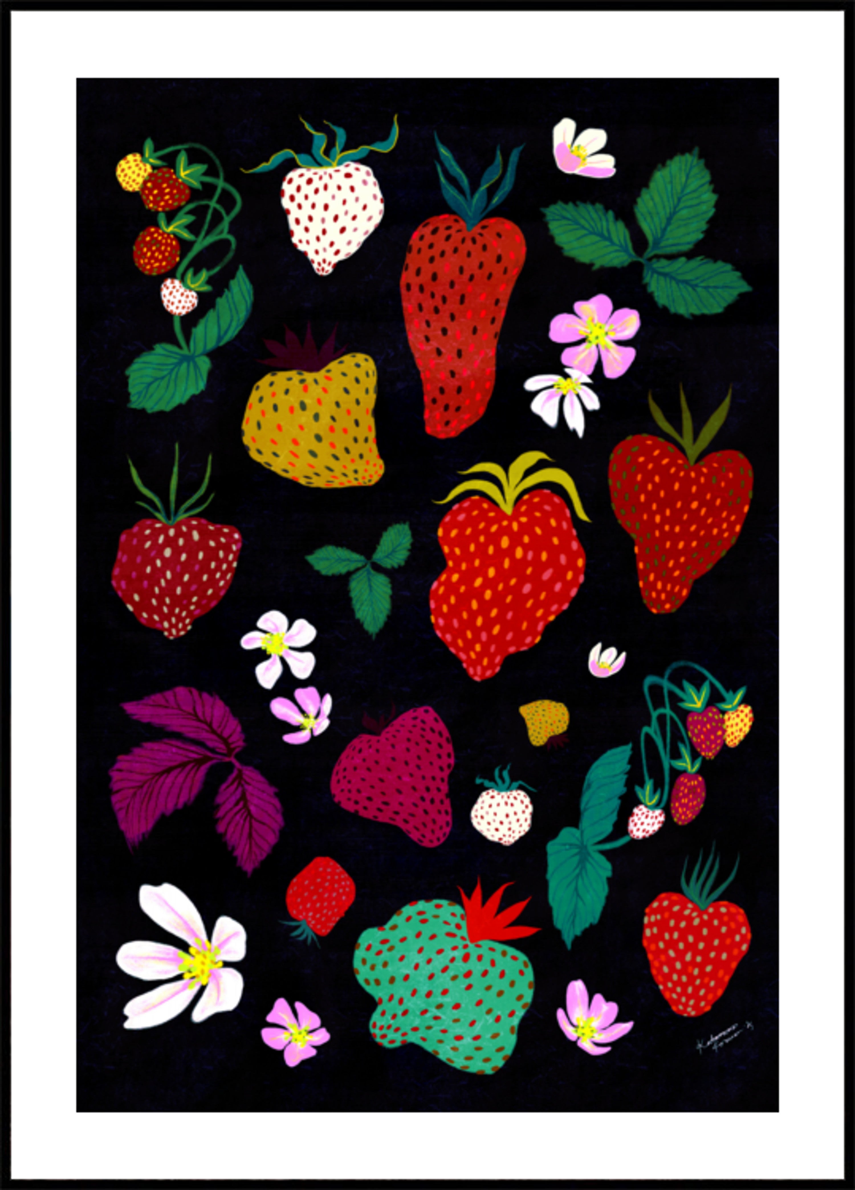 Whimsical Strawberry Harvest