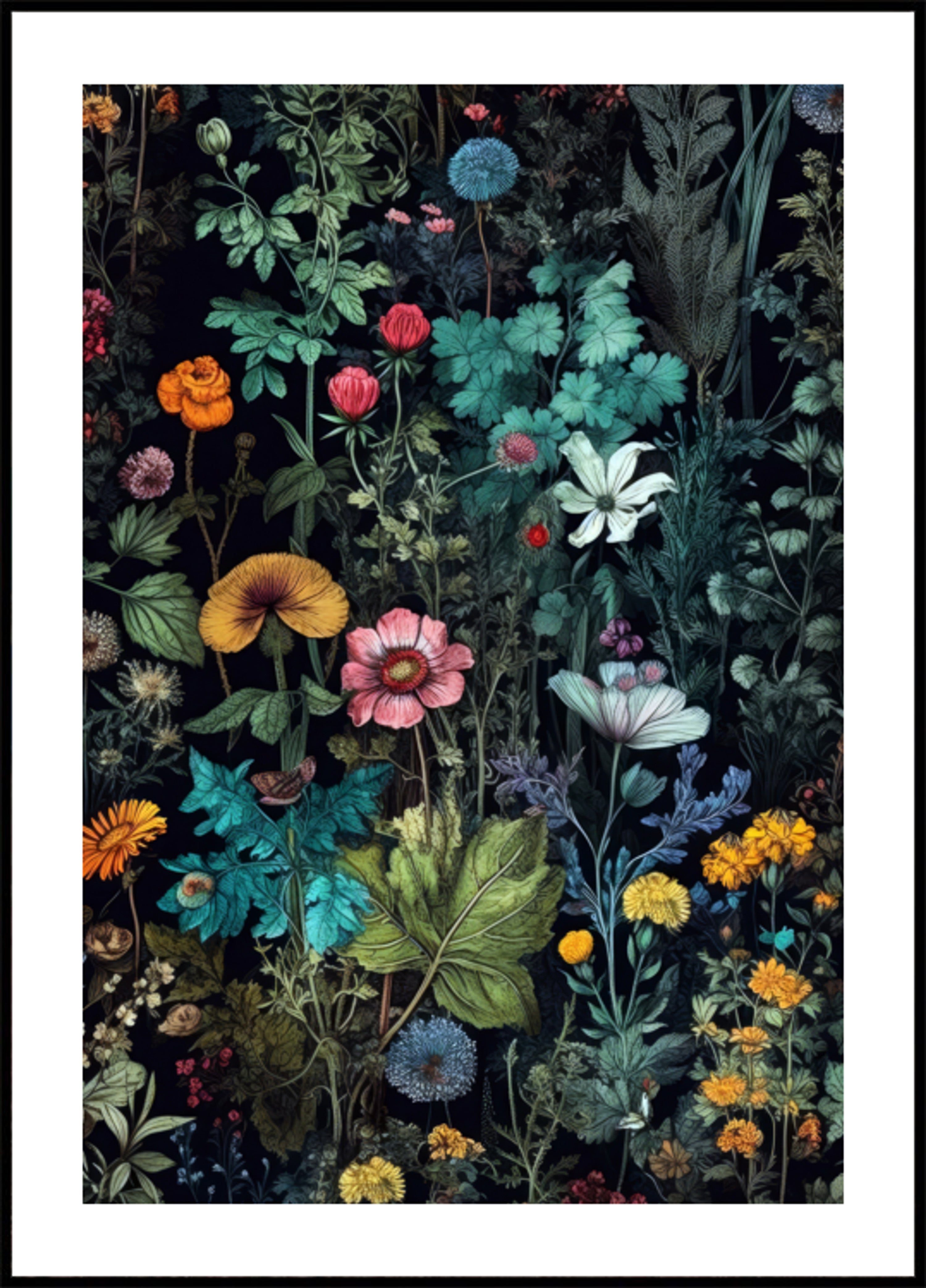 Dark Floral Garden
