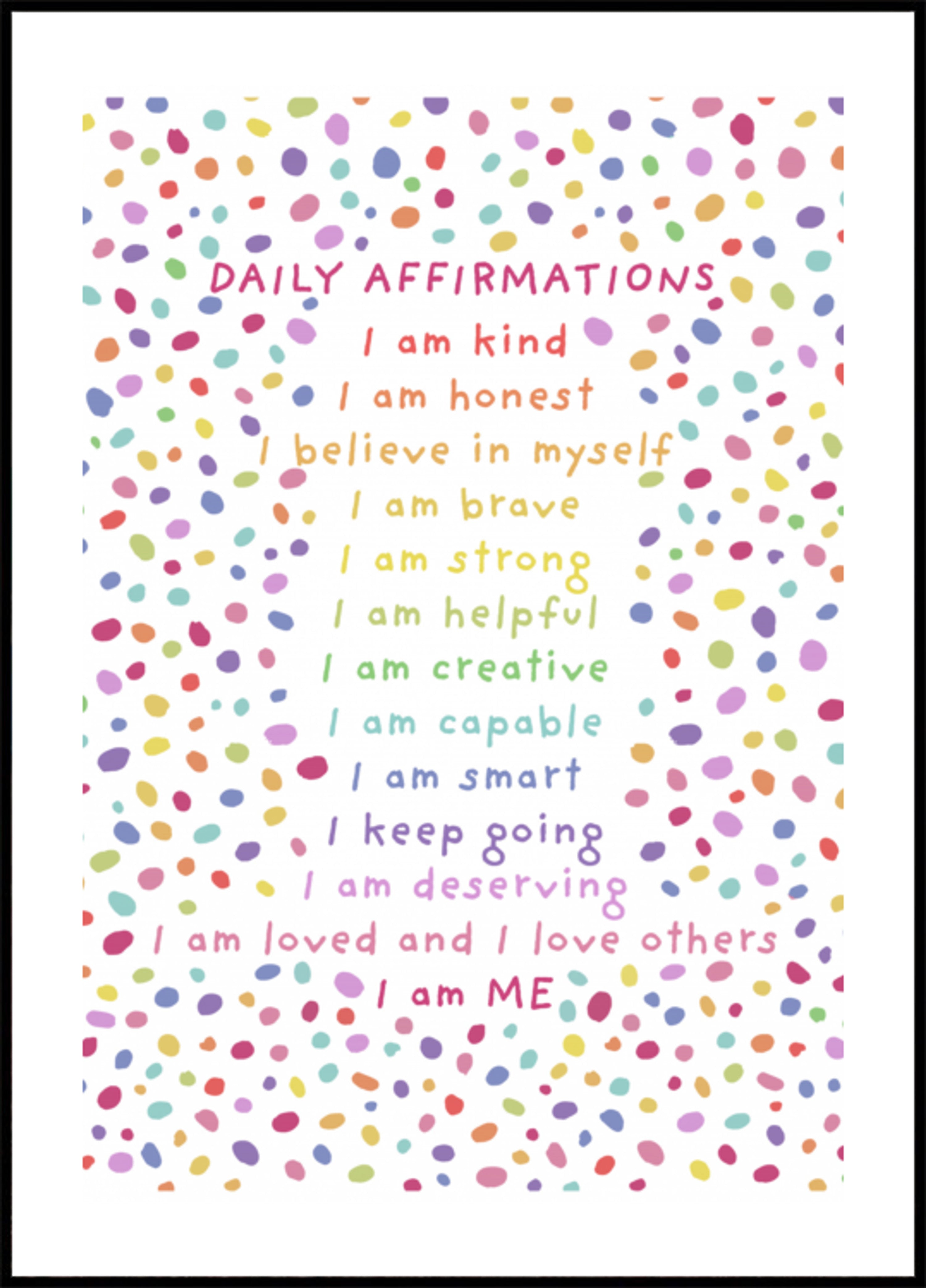 Daily Affirmations Colorful Dots