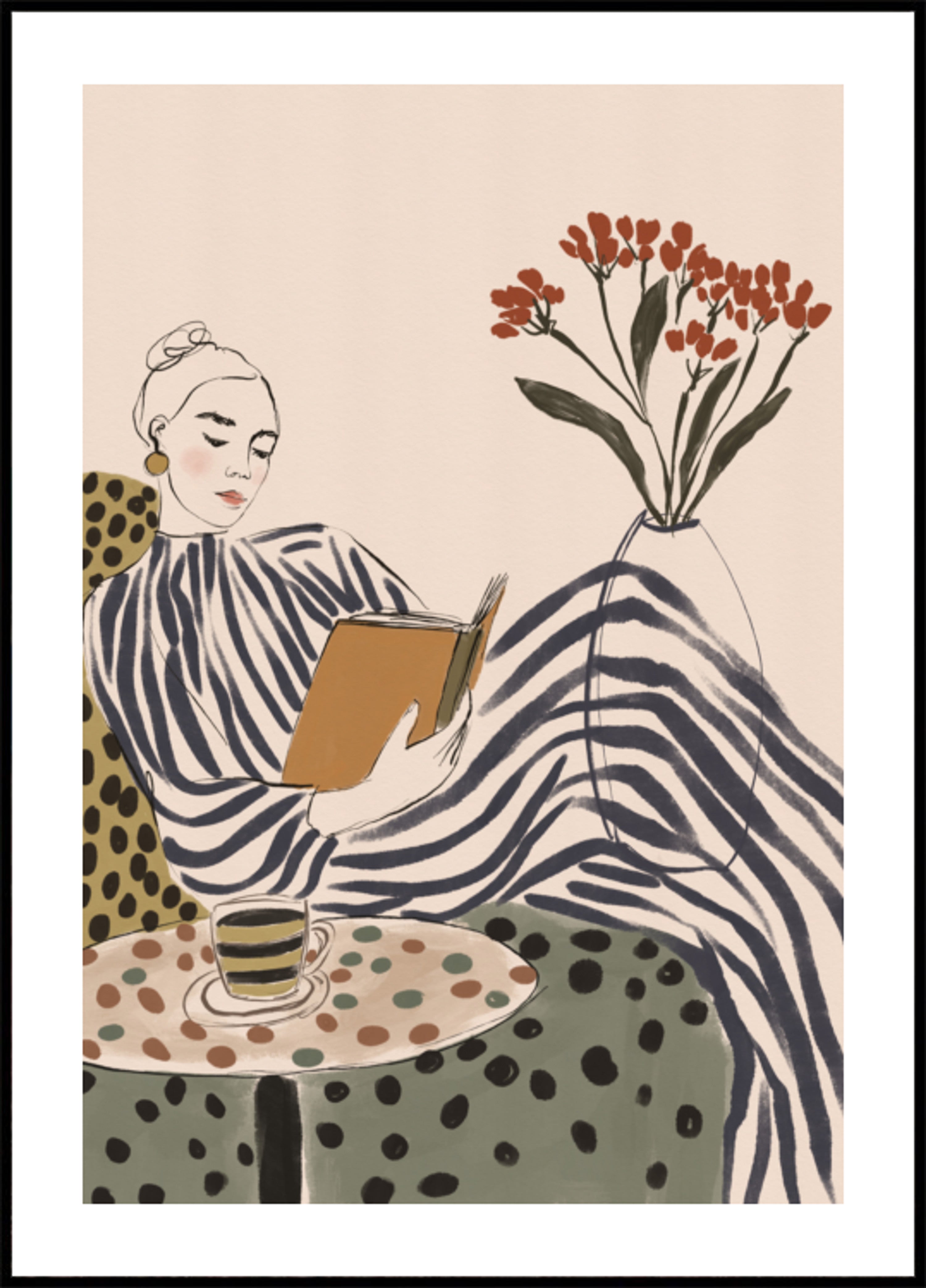 Chic Woman Reading