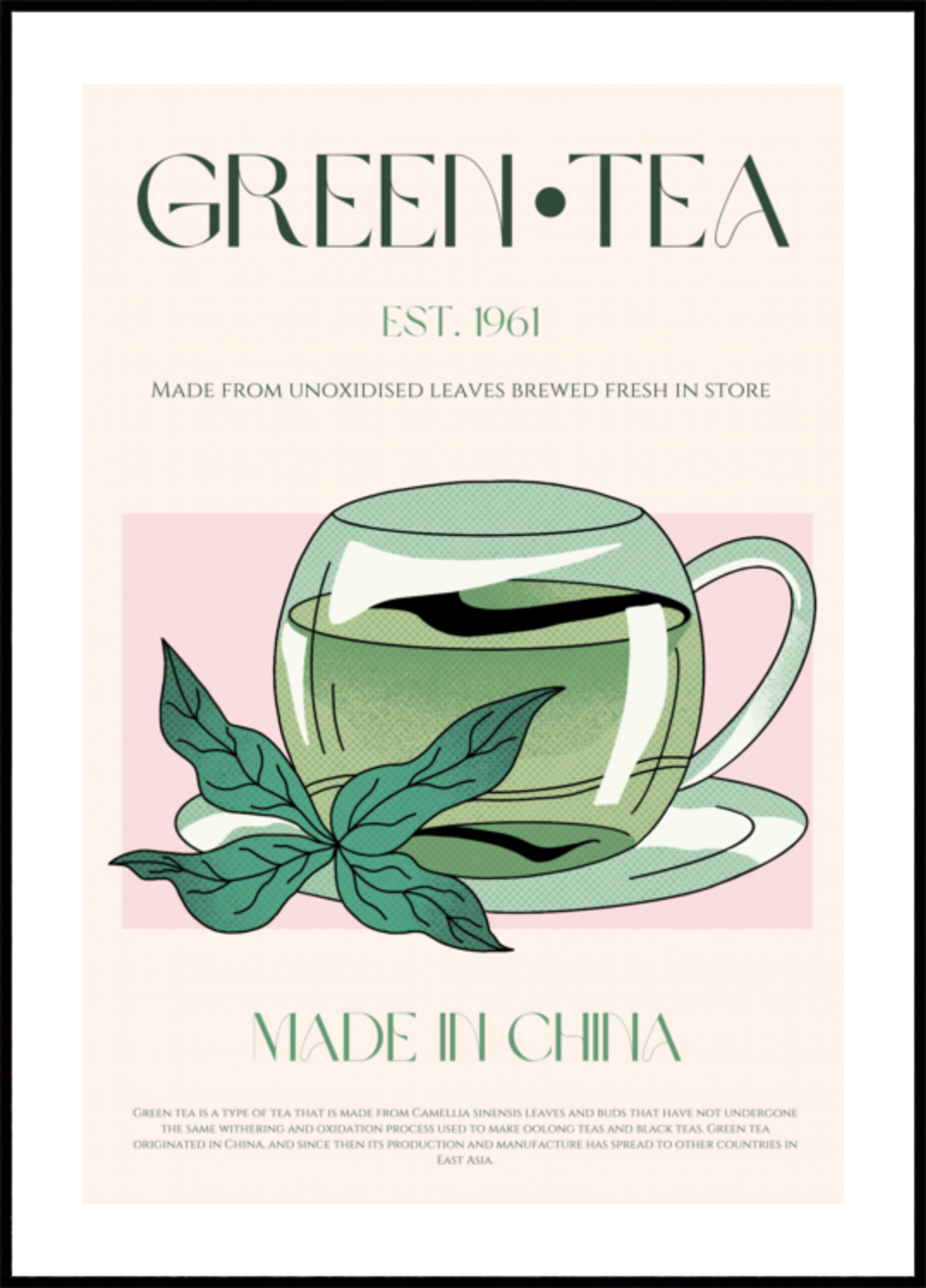 Fresh Green Tea Illustration