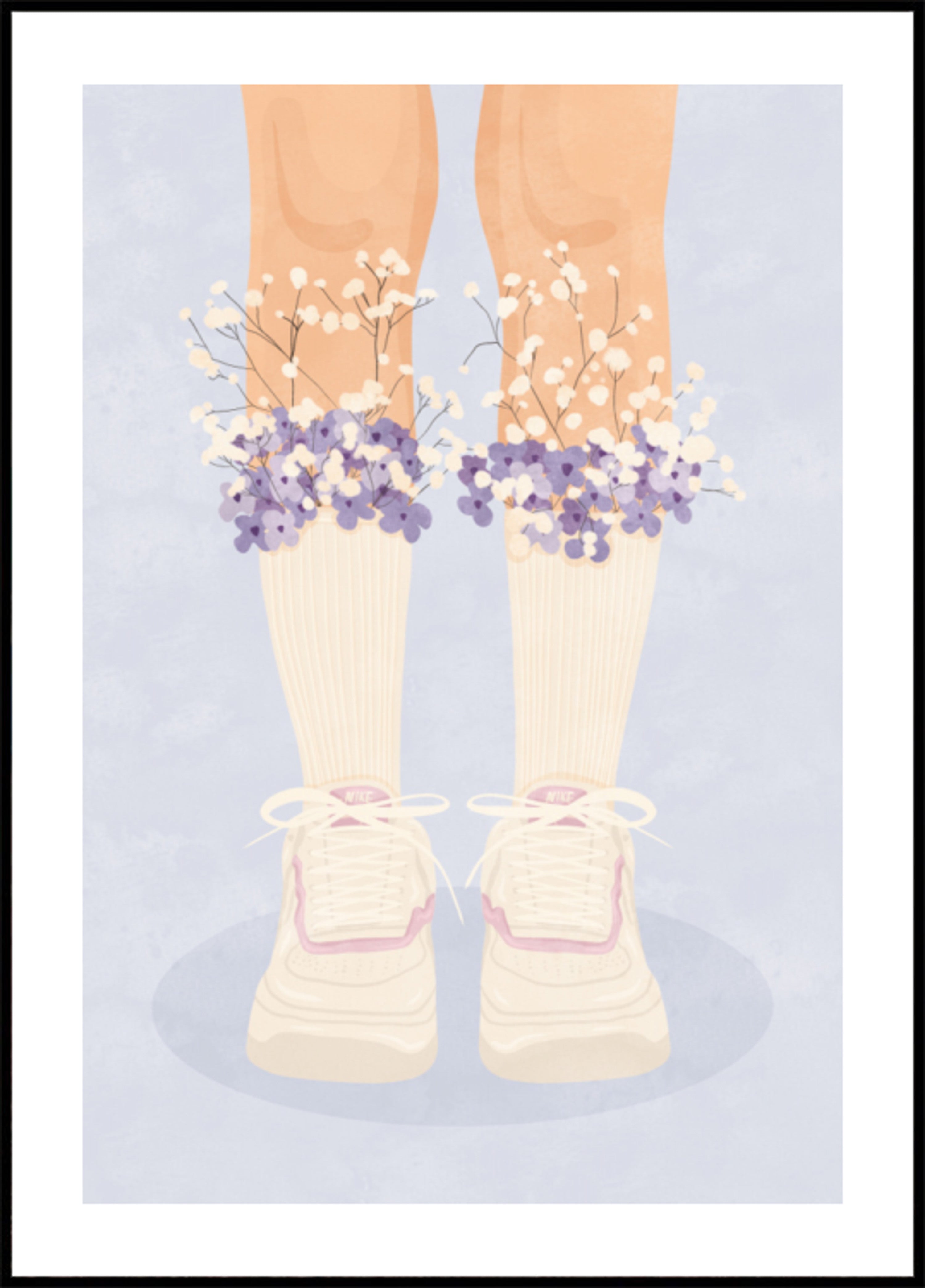 Floral Socks And Sneakers