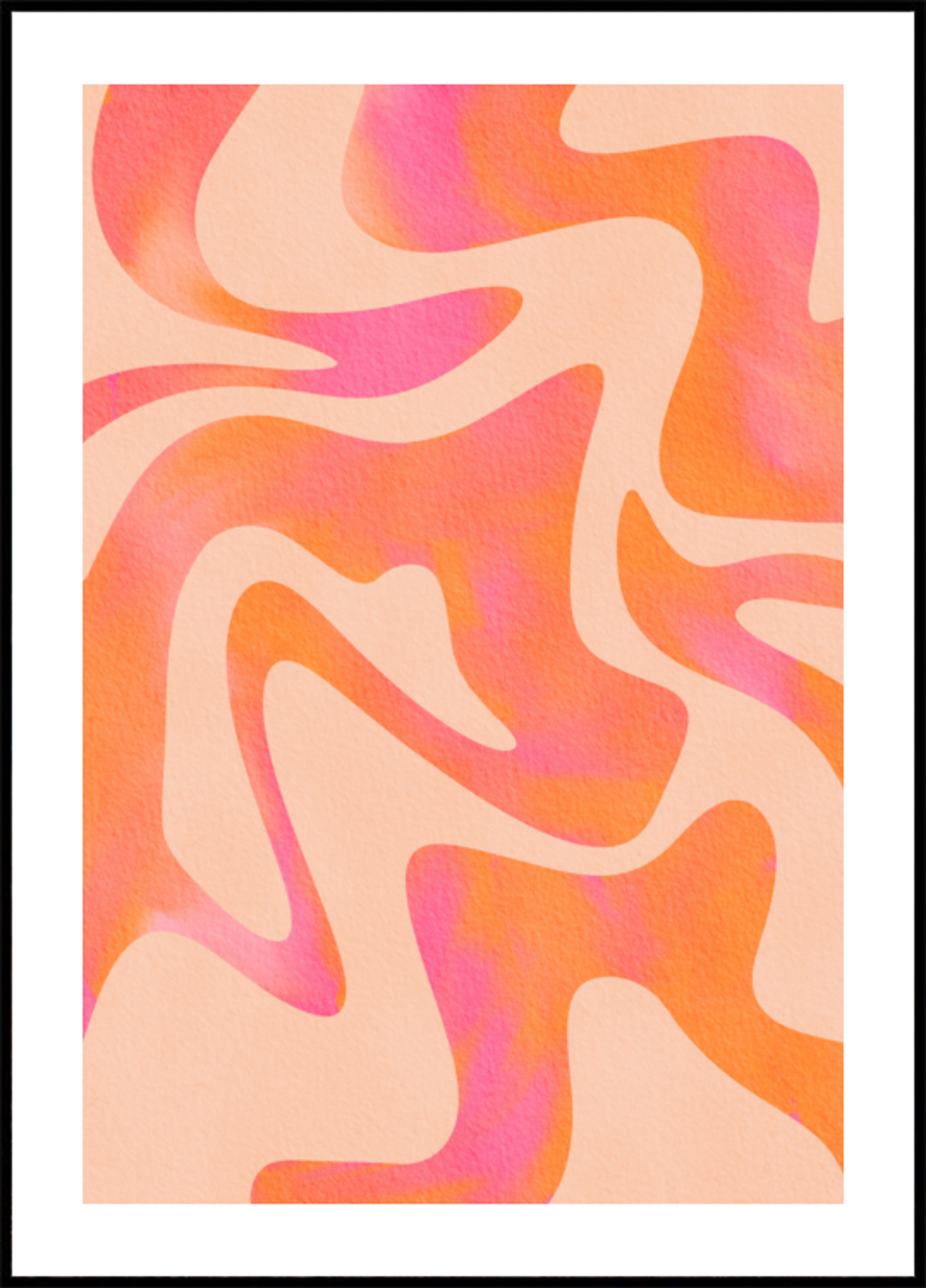 Groovy Pink Orange Swirls