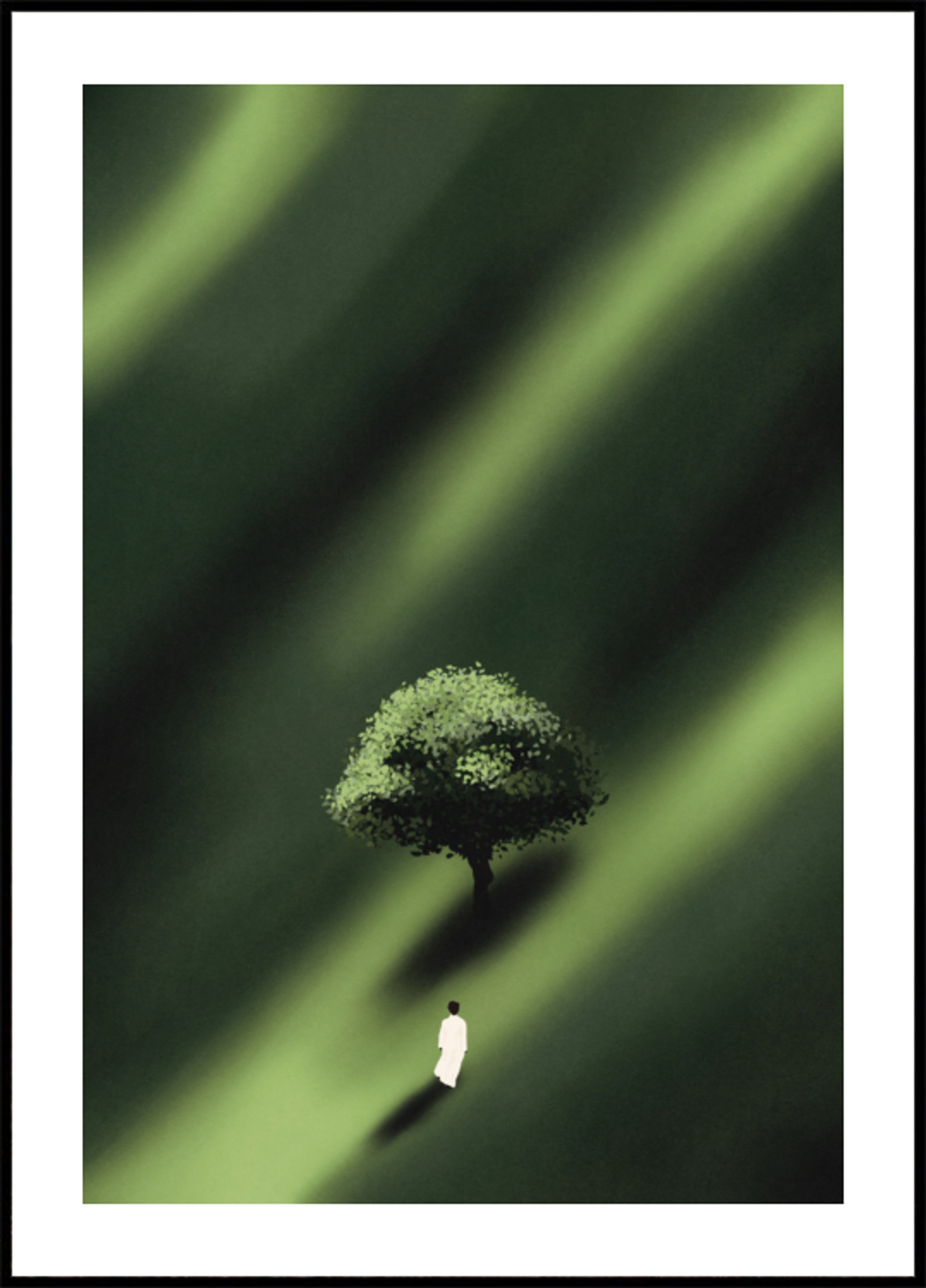 Lone Figure Green Path