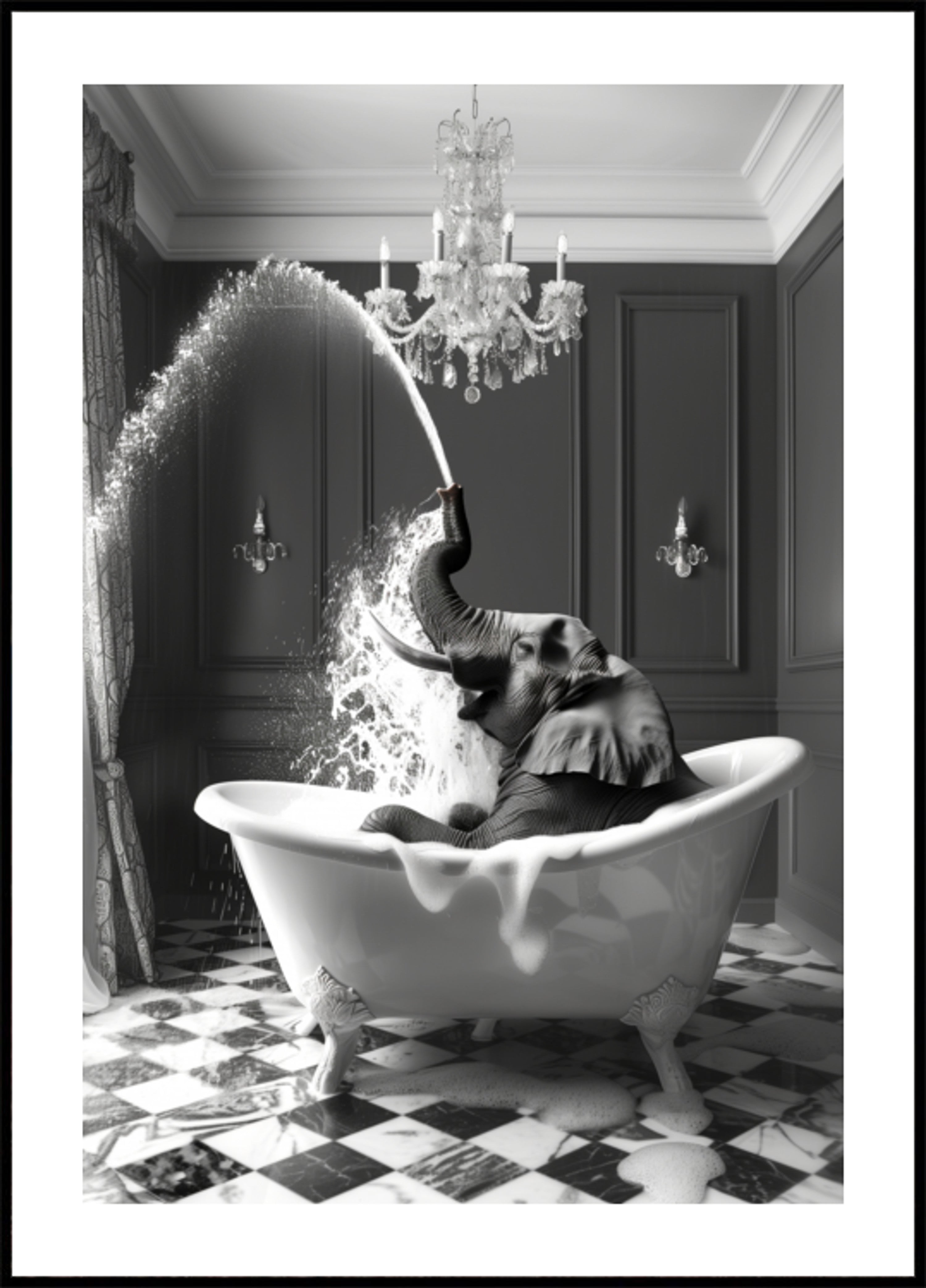 Playful Elephant Bath