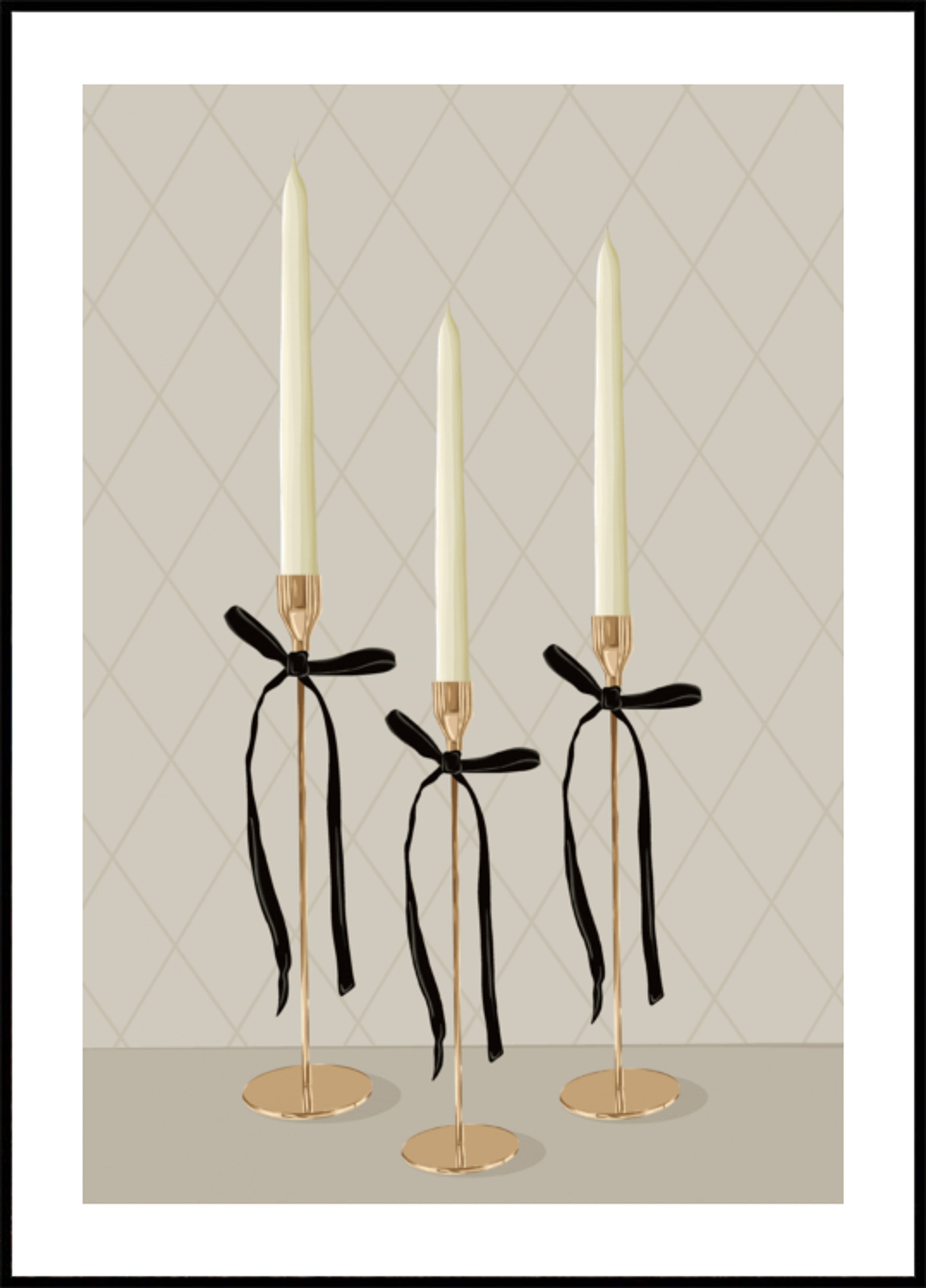 Elegant Gold Taper Candles
