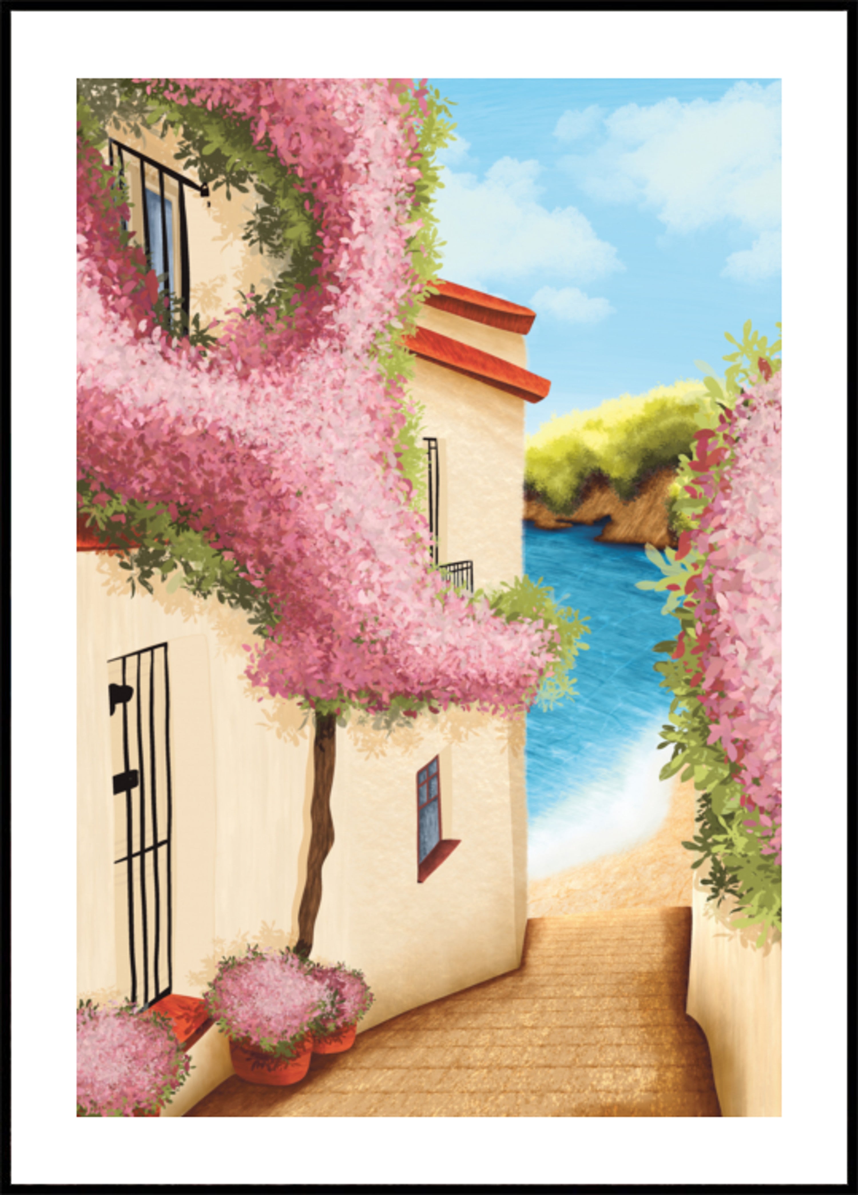 Mediterranean Flower Path