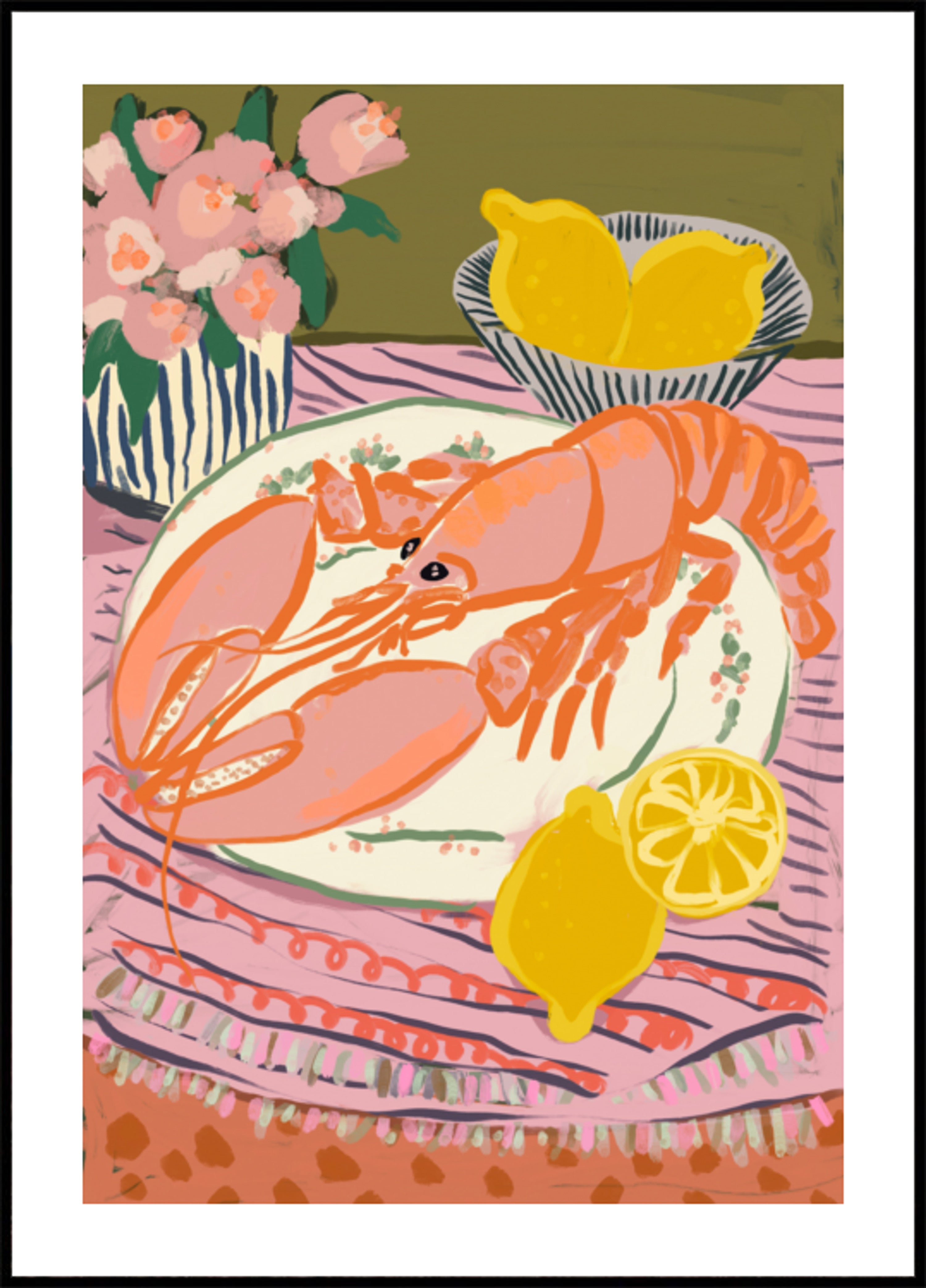 Vibrant Lobster Still Life