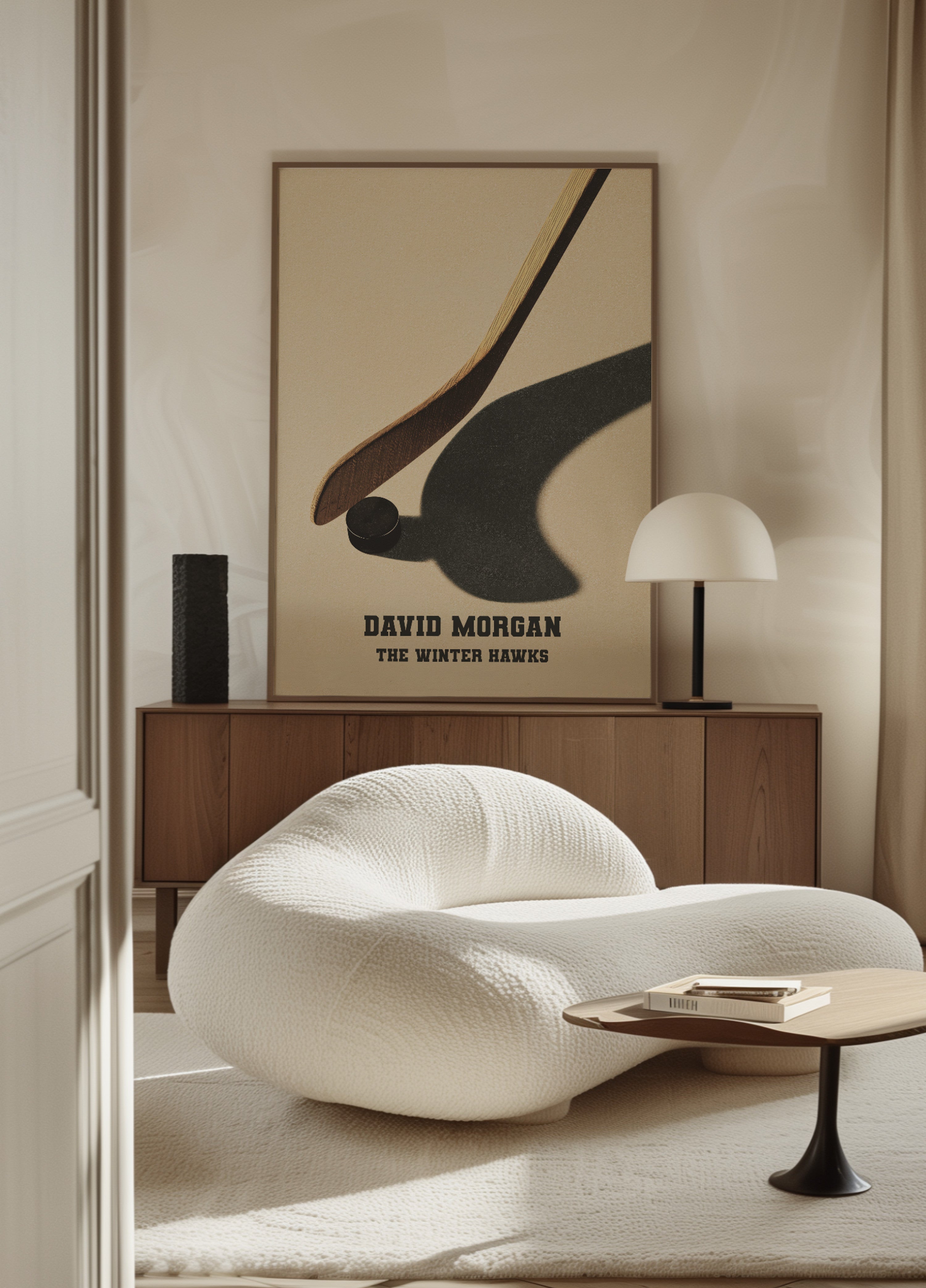 Vintage ishockeyklubba och puck skuggposter