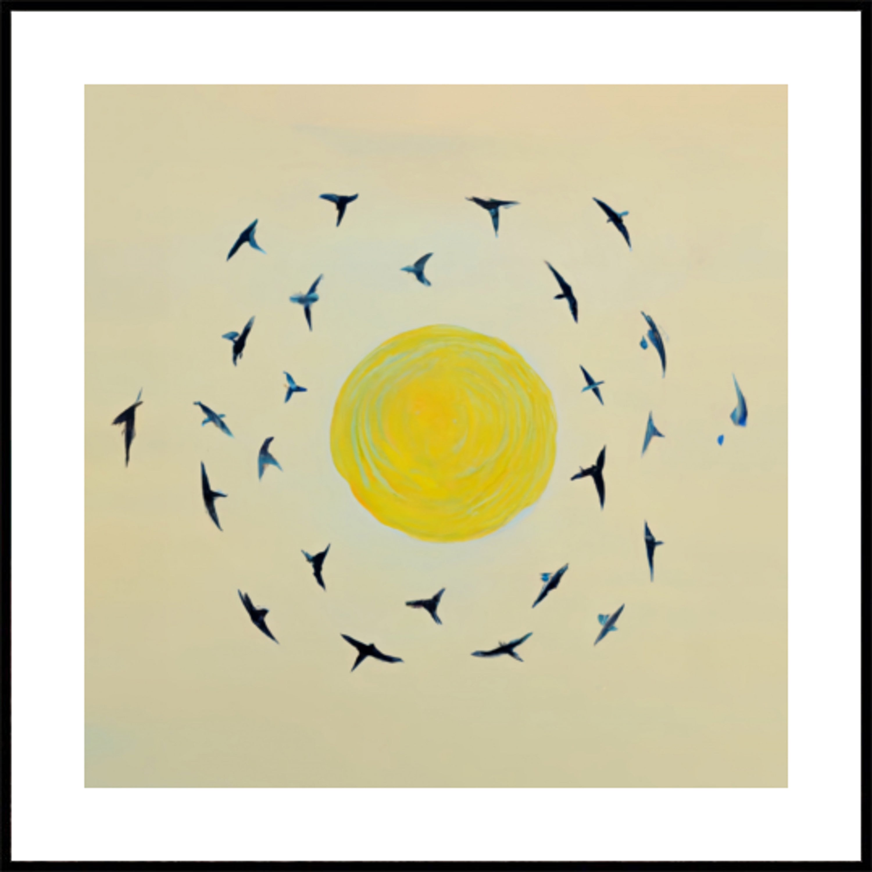 Birds Circling Sun